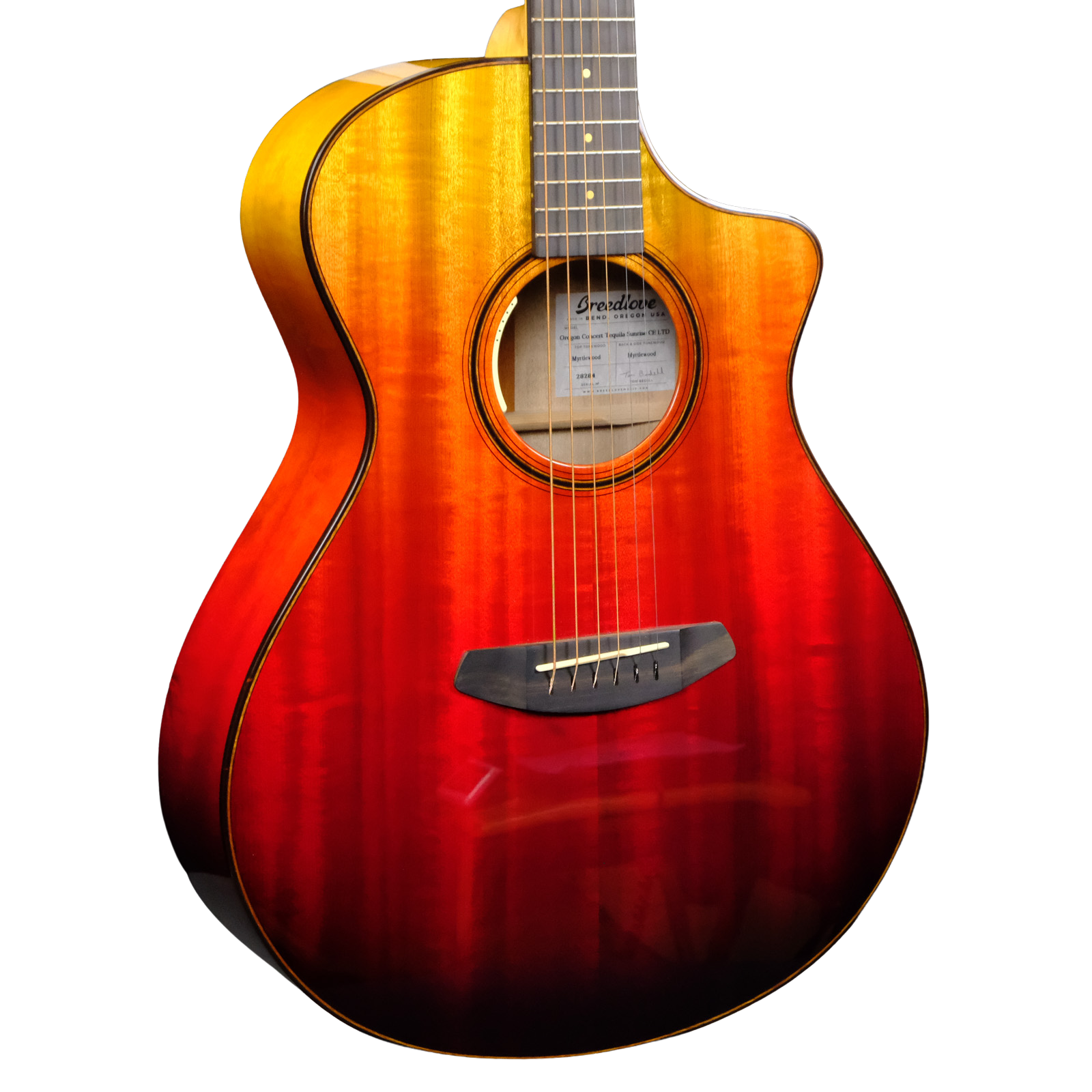 Used Breedlove Oregon Concert Tequila Sunrise CE LTD - Tequila Sunrise Gloss