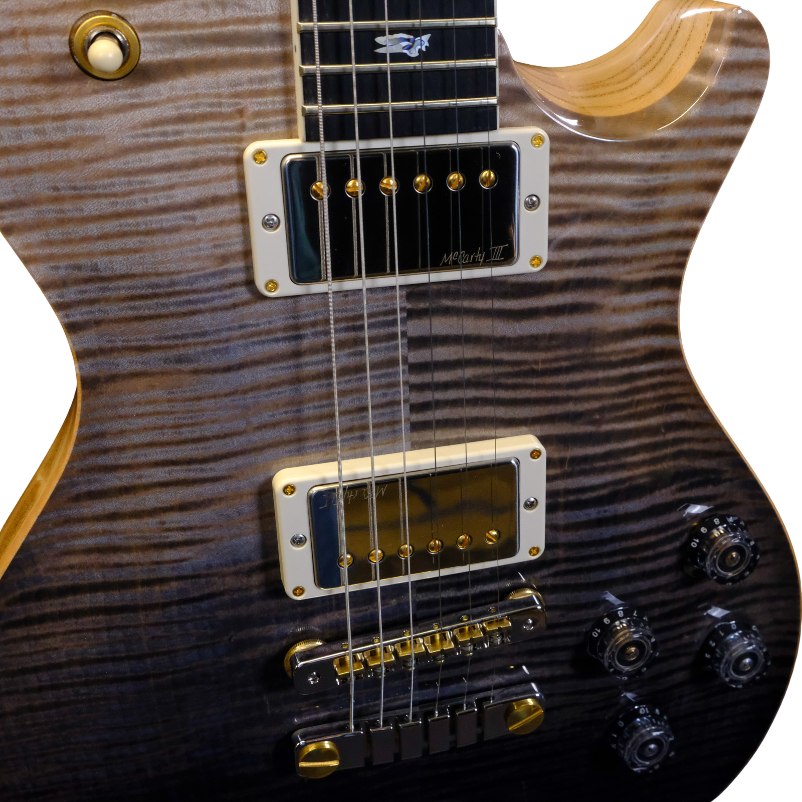 PRS Wood Library McCarty 594 Singlecut Flame Maple - Gray Black Fade with Natural Back