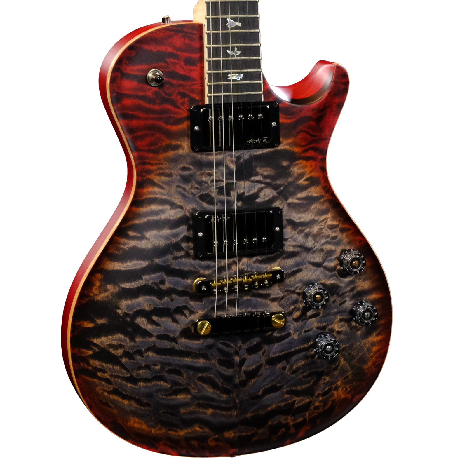PRS Wood Library McCarty 594 Singlecut Quilted Maple - Charcoal Cherry Burst