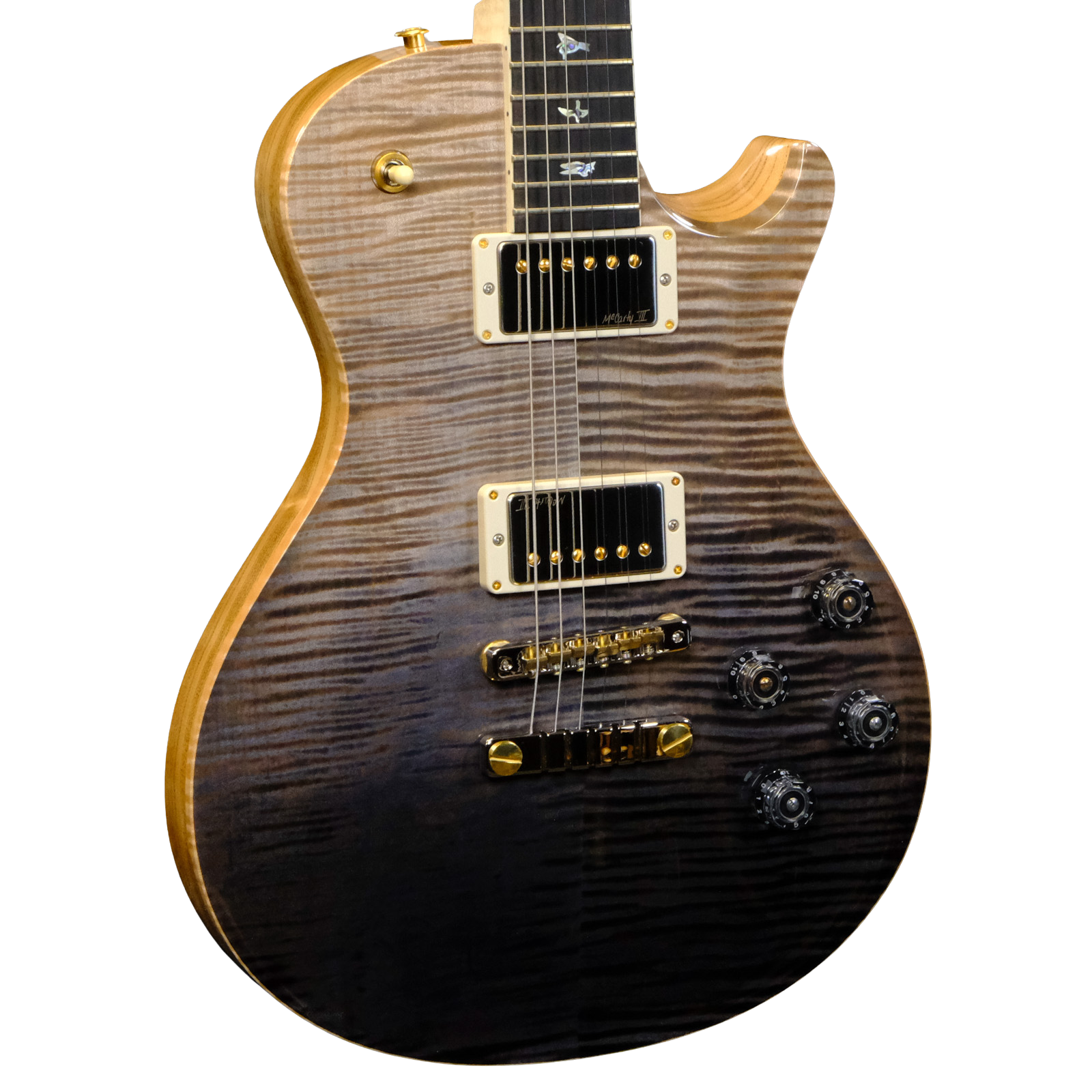 PRS Wood Library McCarty 594 Singlecut Flame Maple - Gray Black Fade with Natural Back