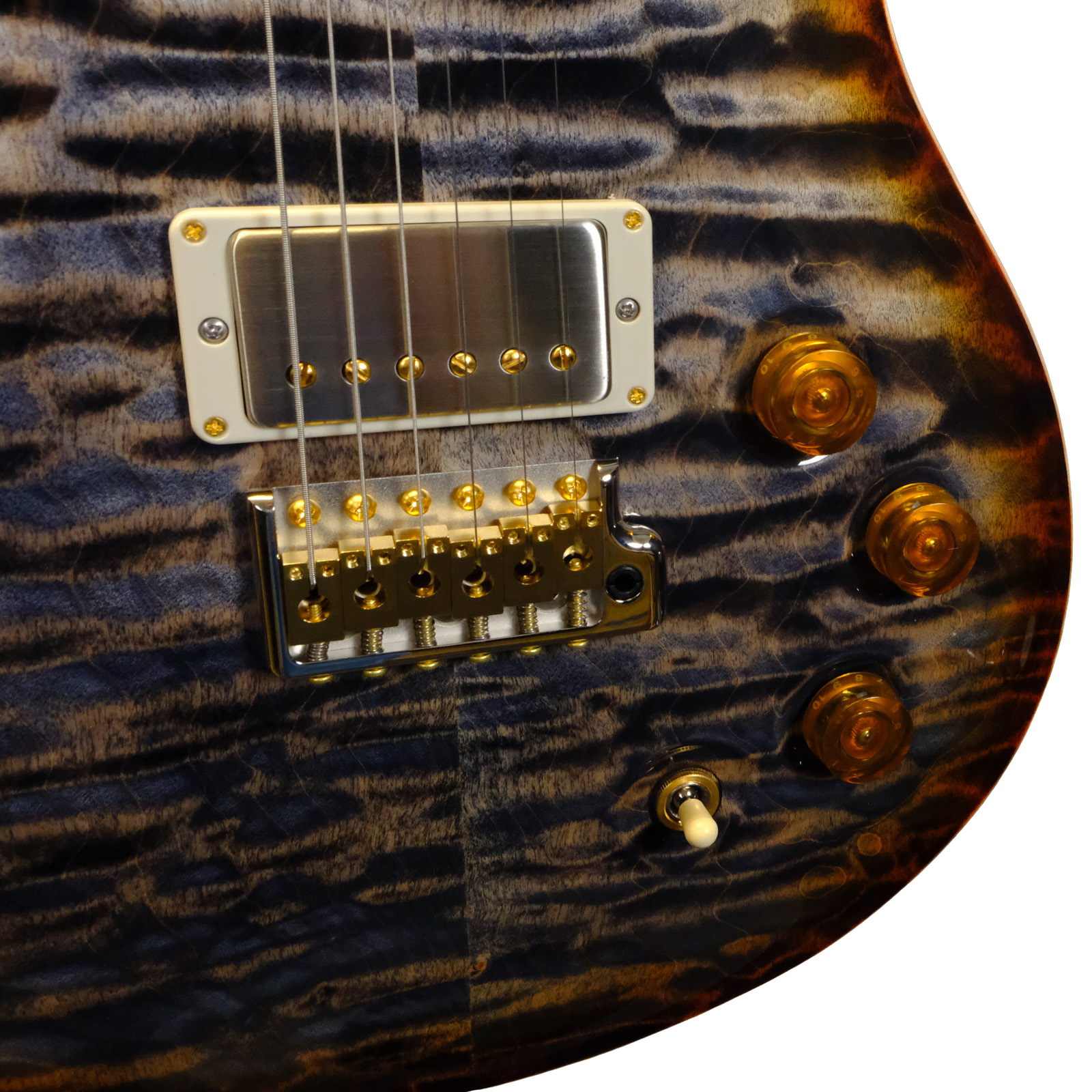 PRS Wood Library DGT Quilted Maple - Burnt Maple Leaf with Stained Neck