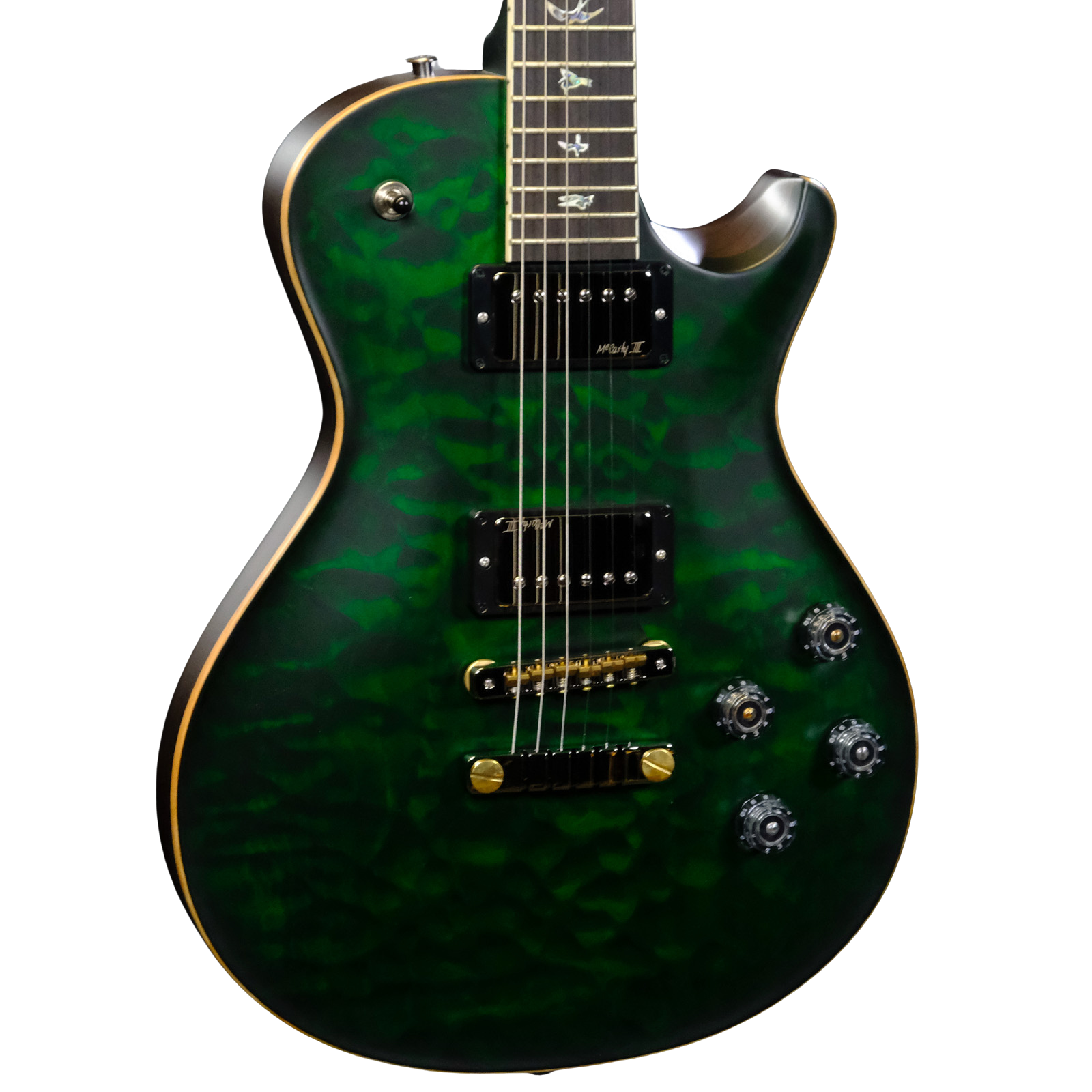 PRS Wood Library McCarty 594 Singlecut Quilted Maple - Emerald with Light Charcoal Back