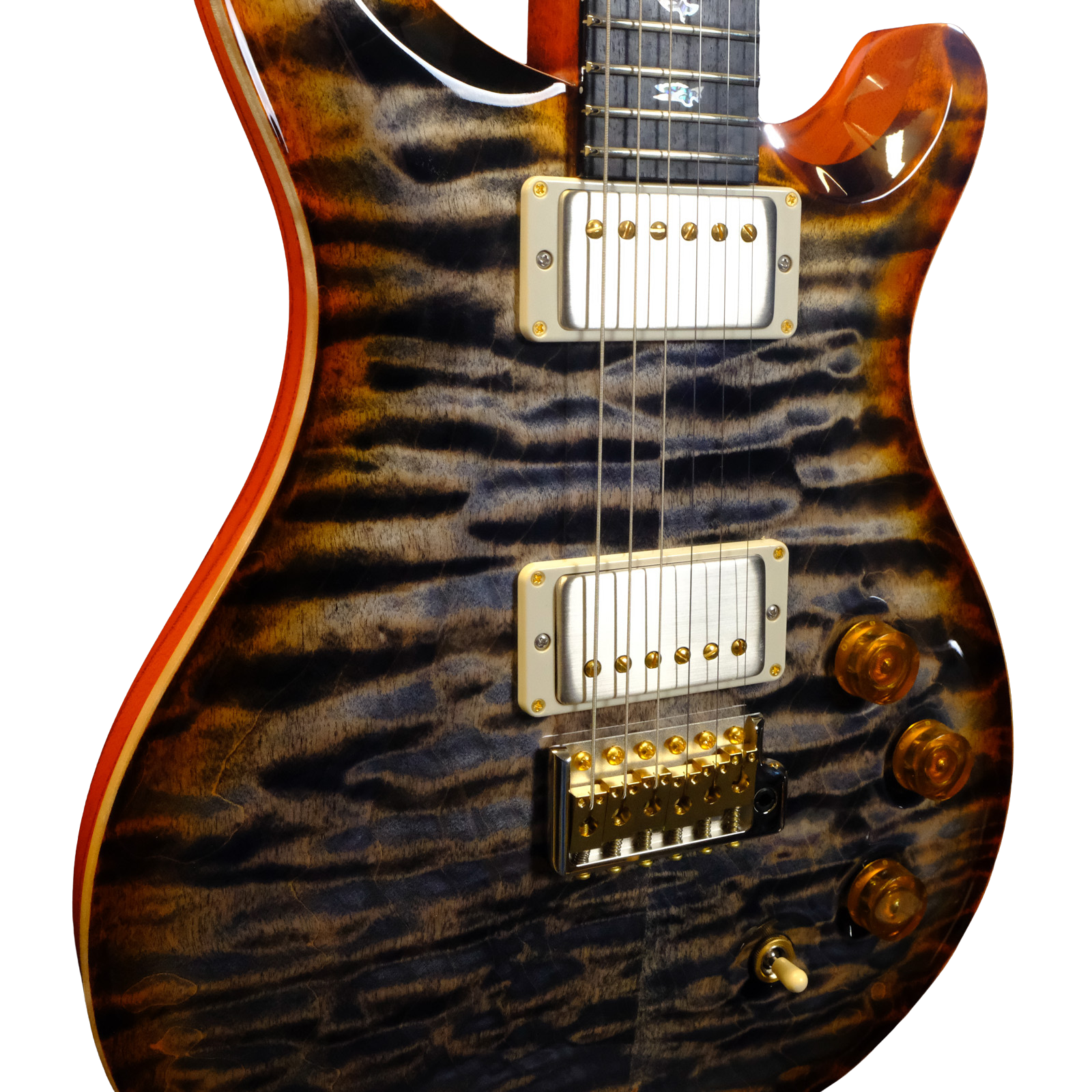 PRS Wood Library DGT Quilted Maple - Burnt Maple Leaf with Stained Neck