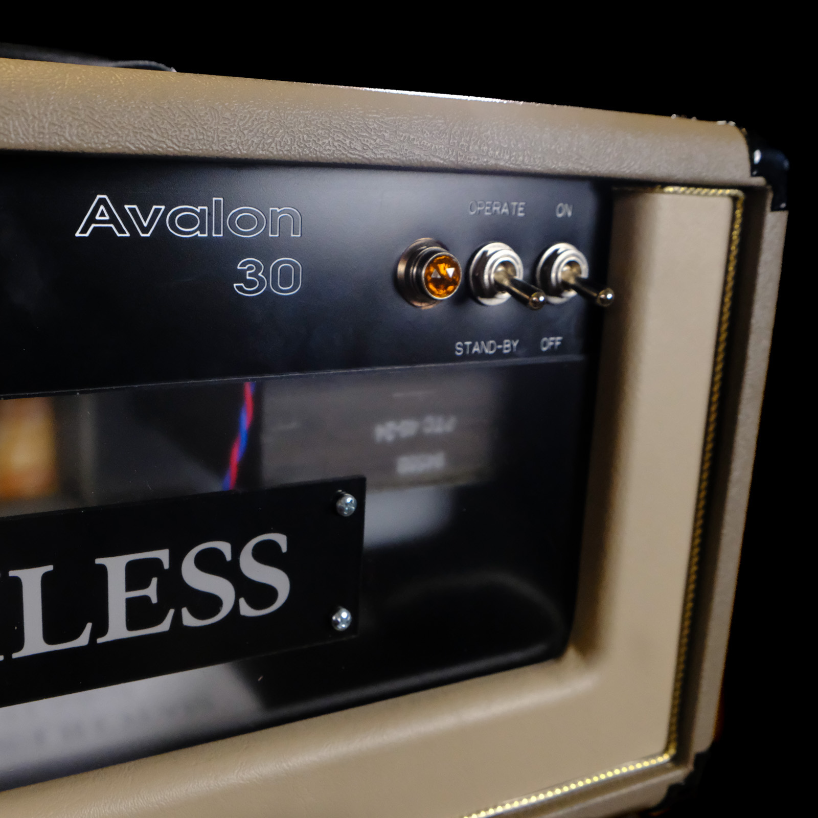 Matchless Avalon 30 Plexi Head Amp and 1x12 Cabinet - Cappuccino, Elk Beige Front, Gold Grill