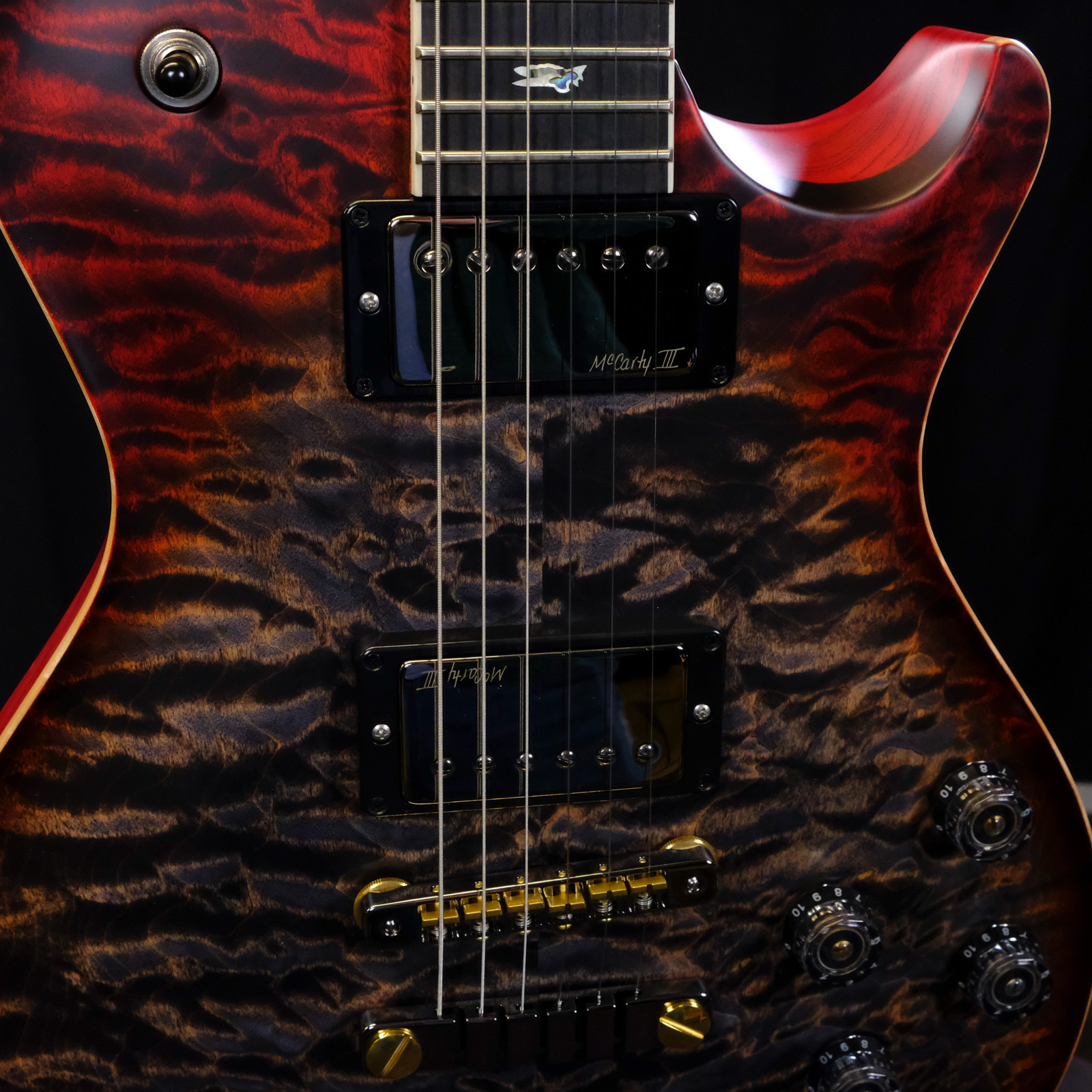 PRS Wood Library McCarty 594 Singlecut Quilted Maple - Charcoal Cherry Burst