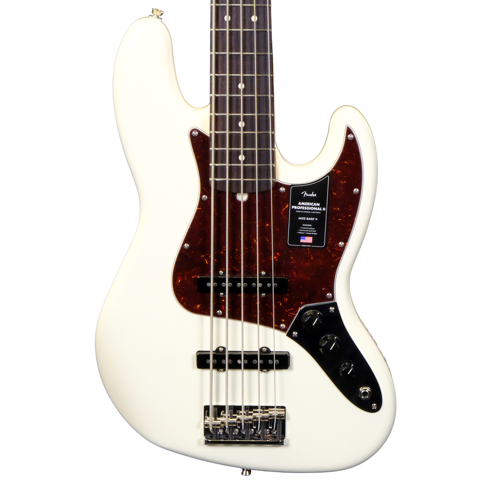 Fender American Professional II Jazz Bass V - Olympic White