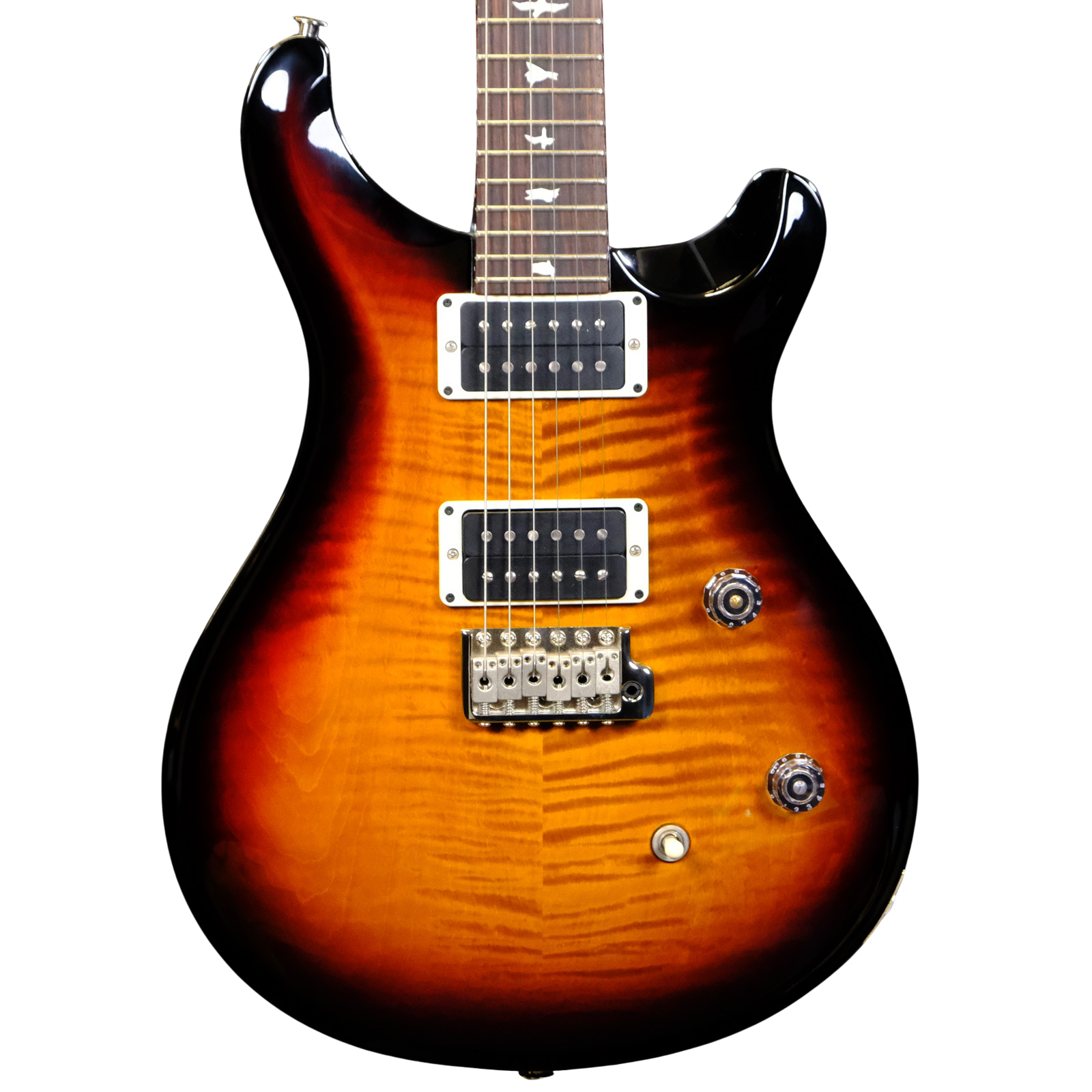 Used PRS CE 24 Electric Guitar - Amber Smokewrap Burst with Black Neck