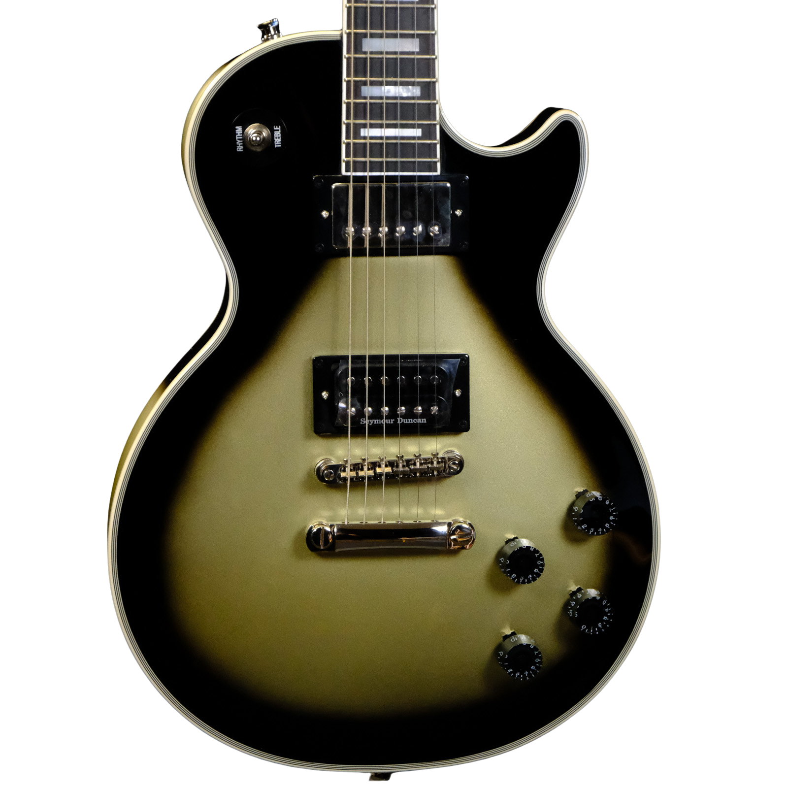 Used Epiphone Adam Jones 1979 Les Paul Custom Electric Guitar - Antique Silverburst with Case