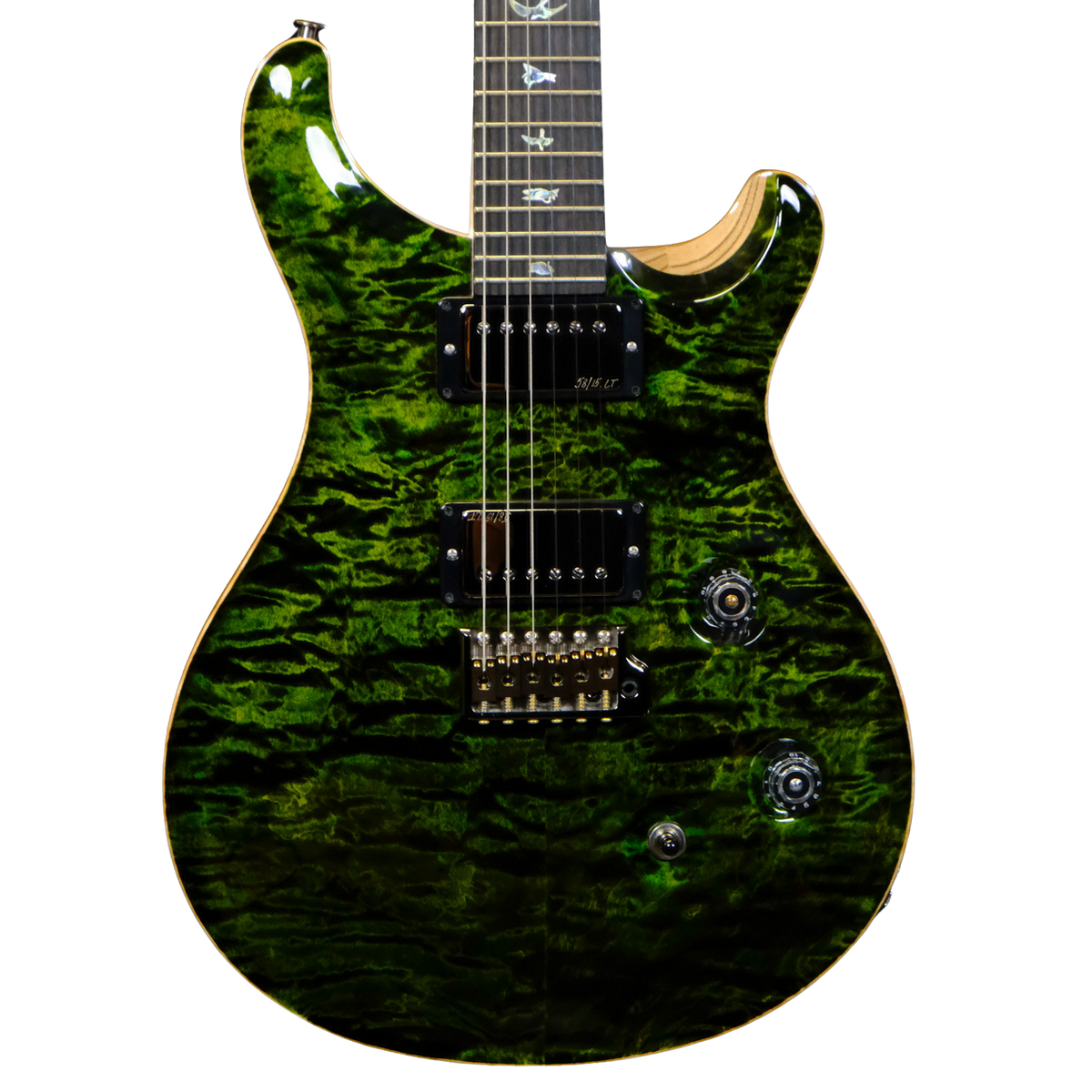 PRS Wood Library Custom 24 10-Top Quilted Maple - Jade (Natural Back)
