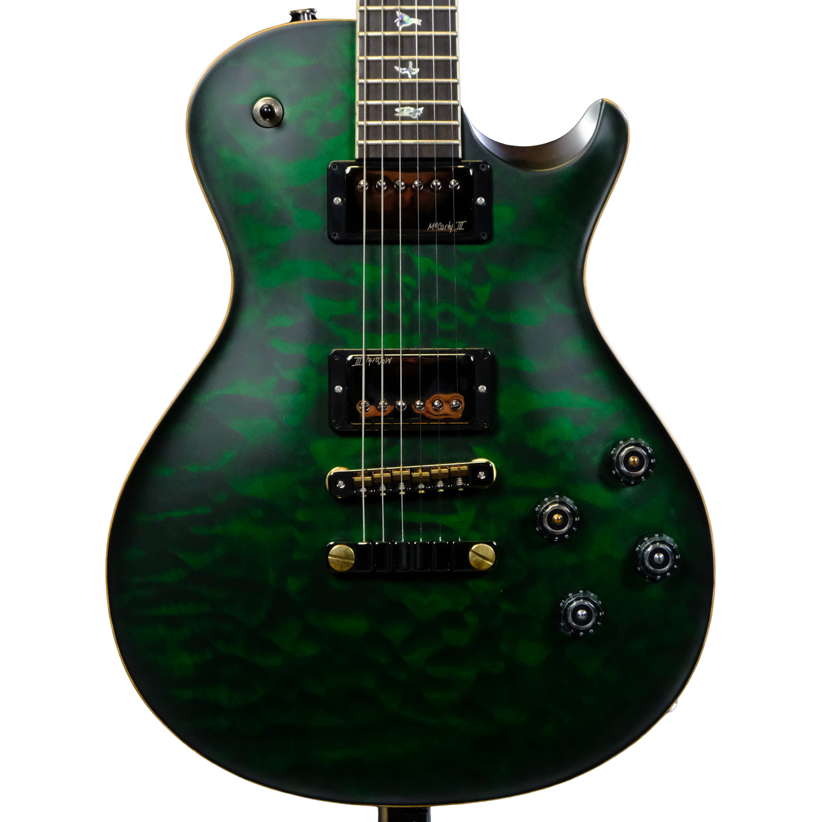 PRS Wood Library McCarty 594 Singlecut Quilted Maple - Emerald with Light Charcoal Back