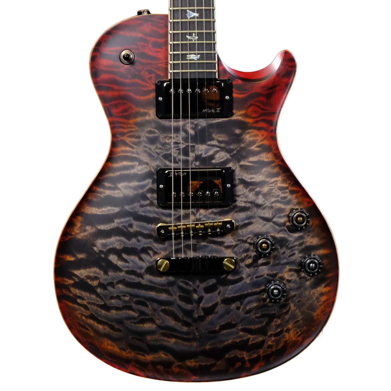 PRS Wood Library McCarty 594 Singlecut Quilted Maple - Charcoal Cherry Burst