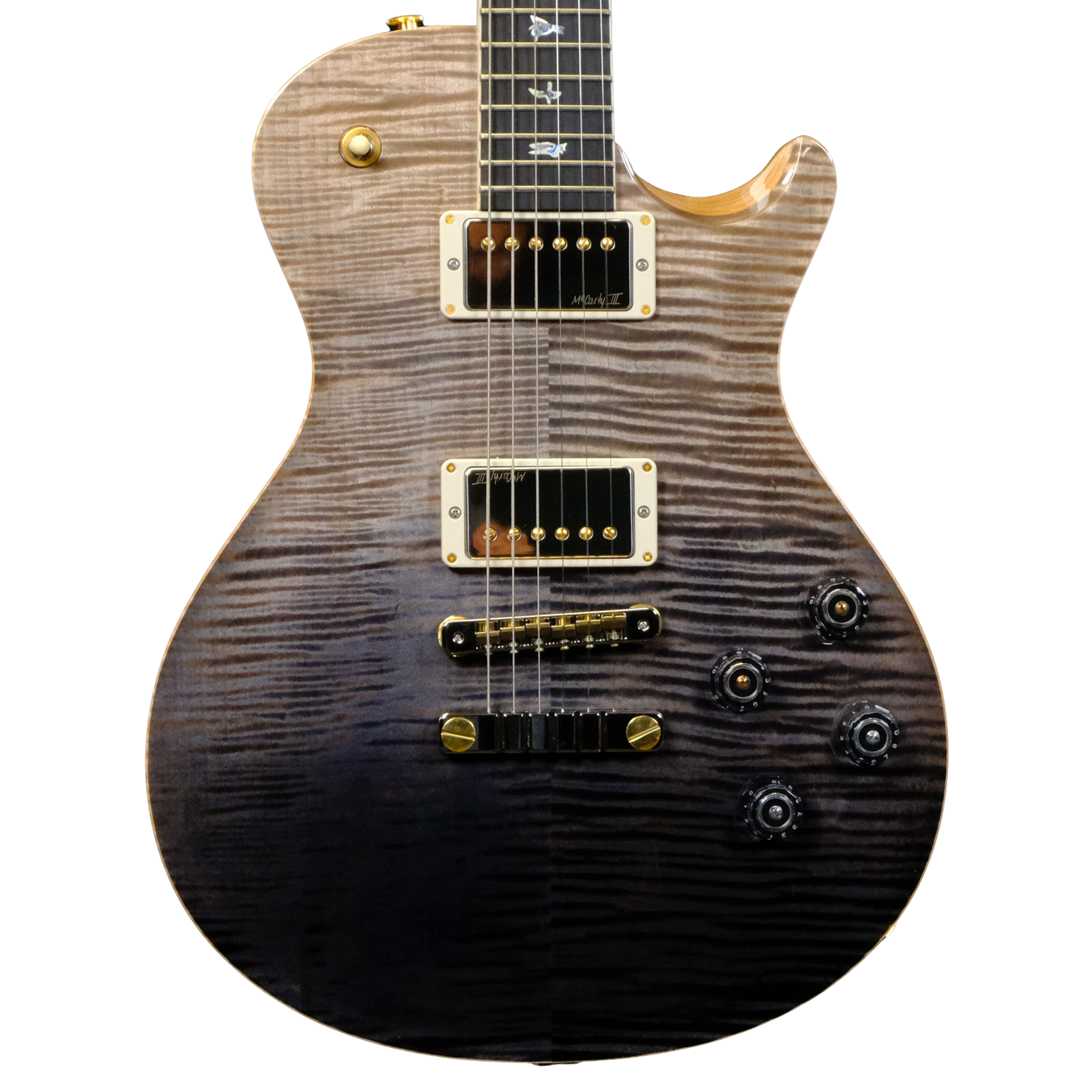 PRS Wood Library McCarty 594 Singlecut Flame Maple - Gray Black Fade with Natural Back
