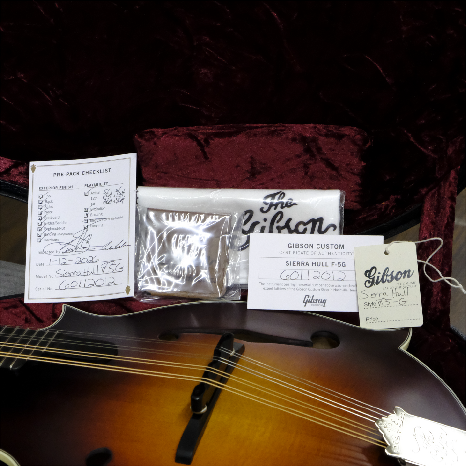 Gibson Custom Sierra Hull F5-G Mandolin - Sierra Burst