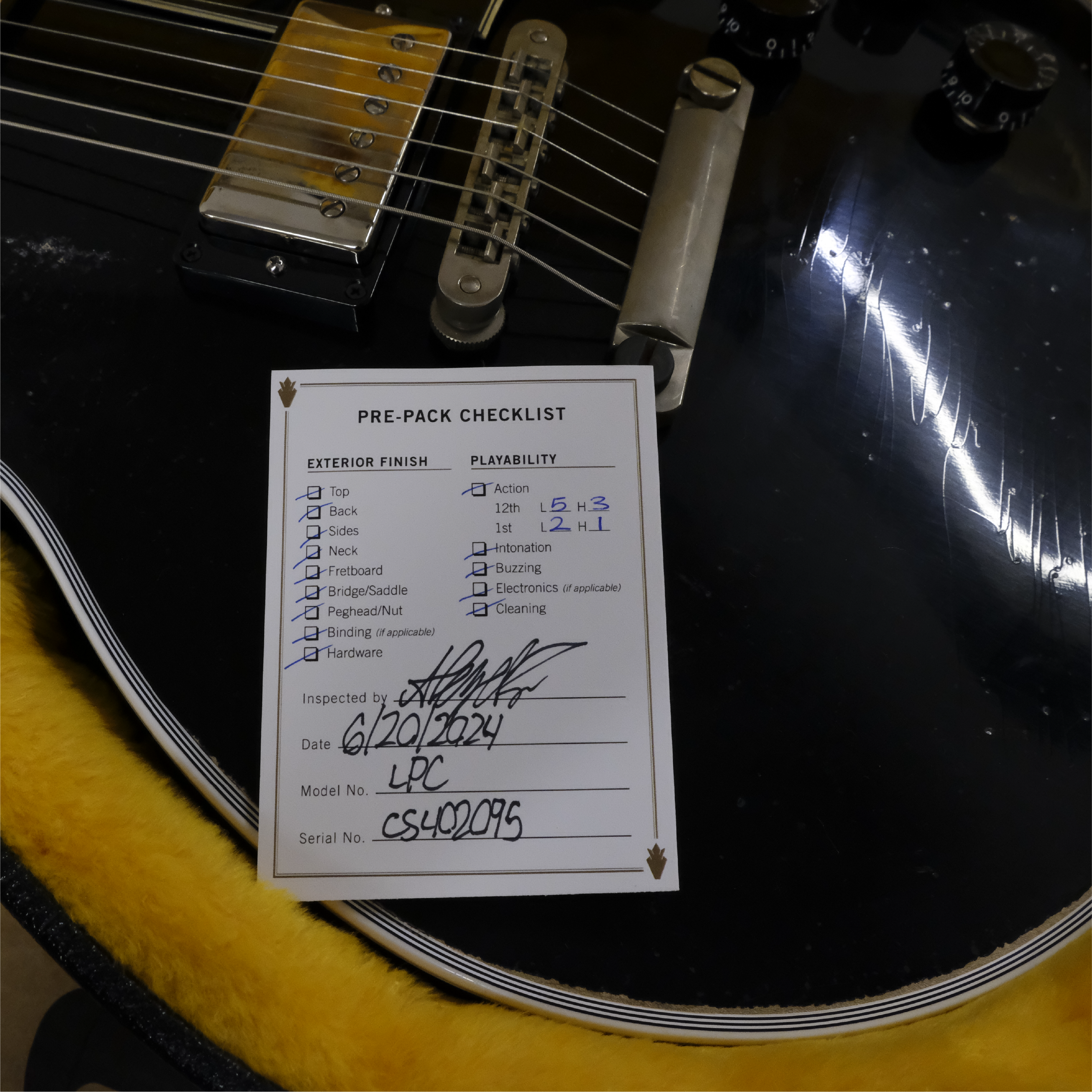 Used 2024 Gibson Custom Les Paul Custom - Heavy Aged Ebony