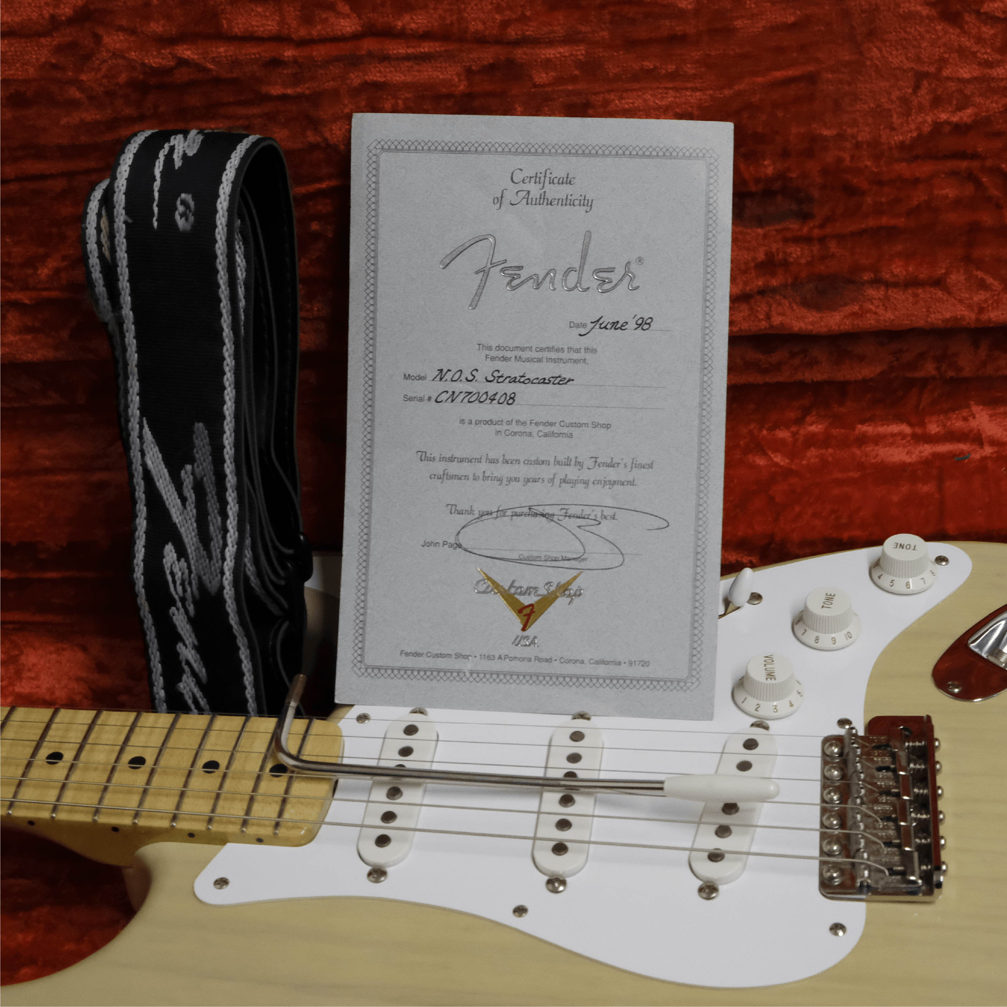 Used 1998 Fender Custom Shop 50s Stratocaster NOS - Blonde
