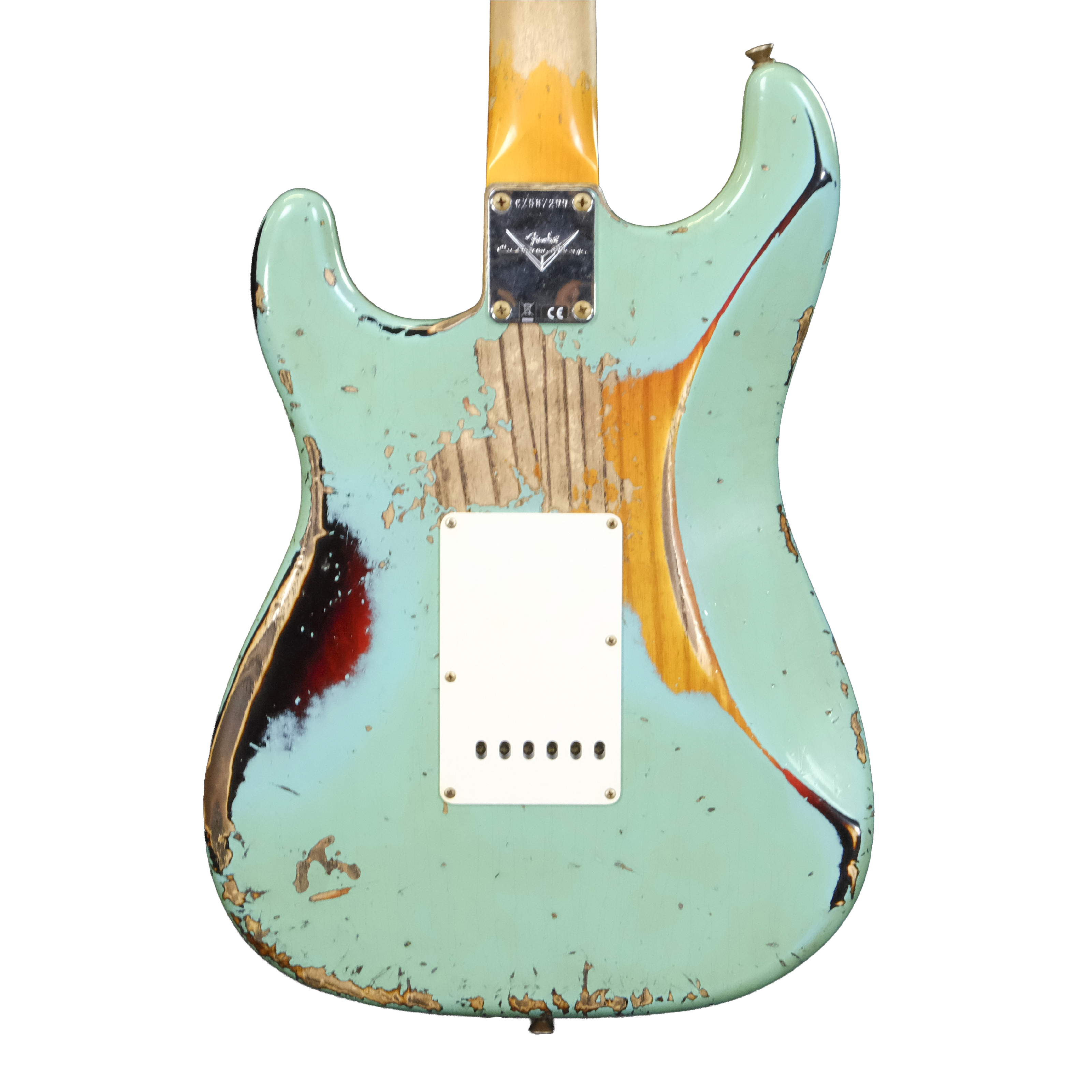 Fender Custom Shop '63 Stratocaster Super Heavy Relic - Super Faded Aged Seafoam Green over 3-Color Sunburst