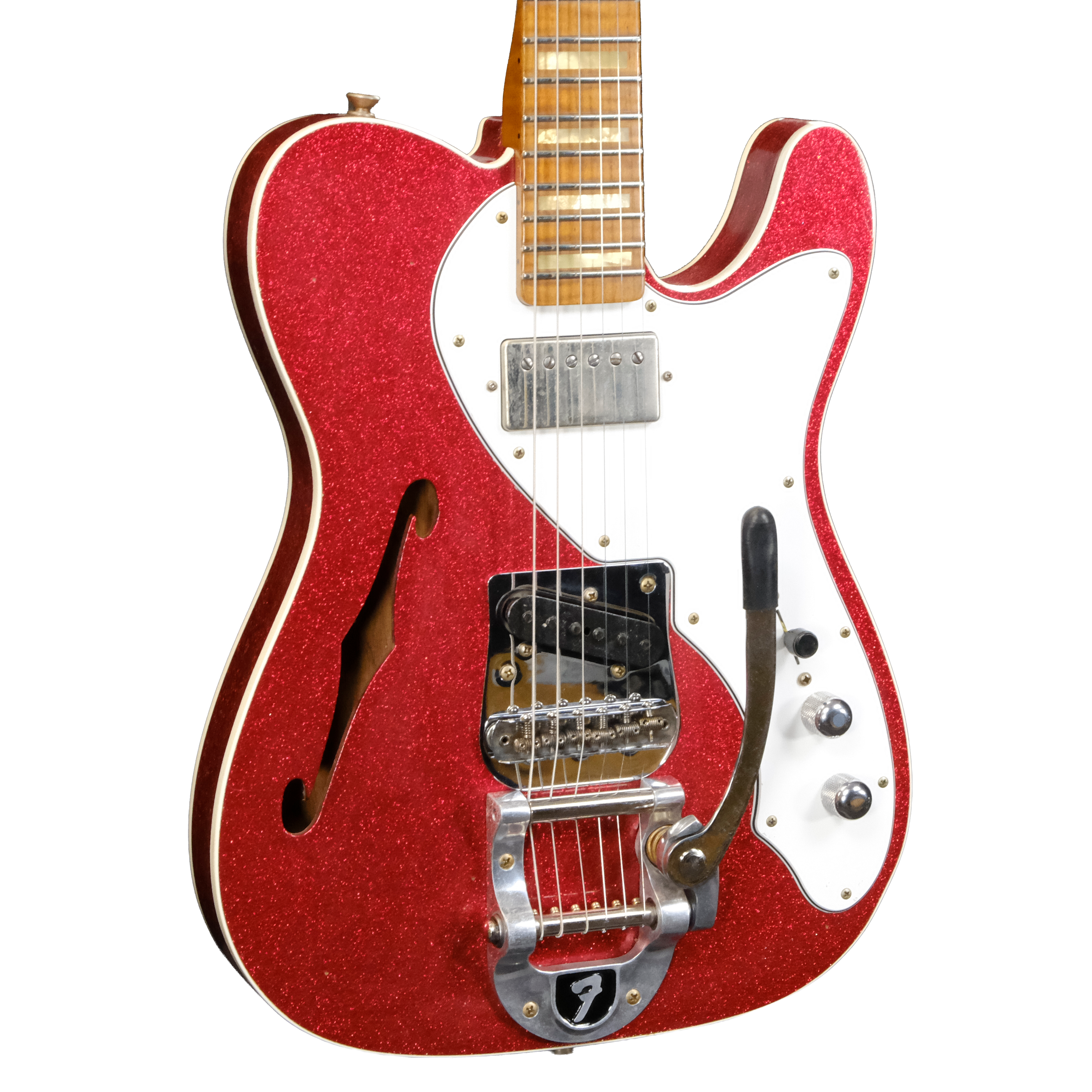 Fender Custom Shop 50's Telecaster Thinline Journeyman Relic - Red Sparkle