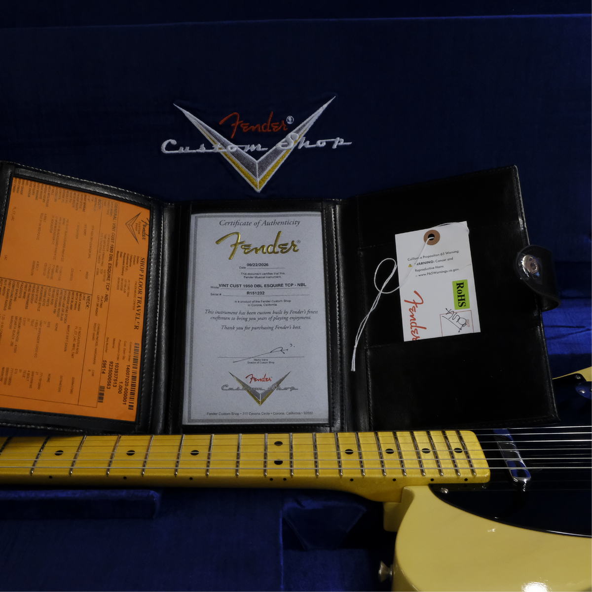 Fender Custom Shop Vintage Custom 1950 Double Esquire - Nocaster Blonde