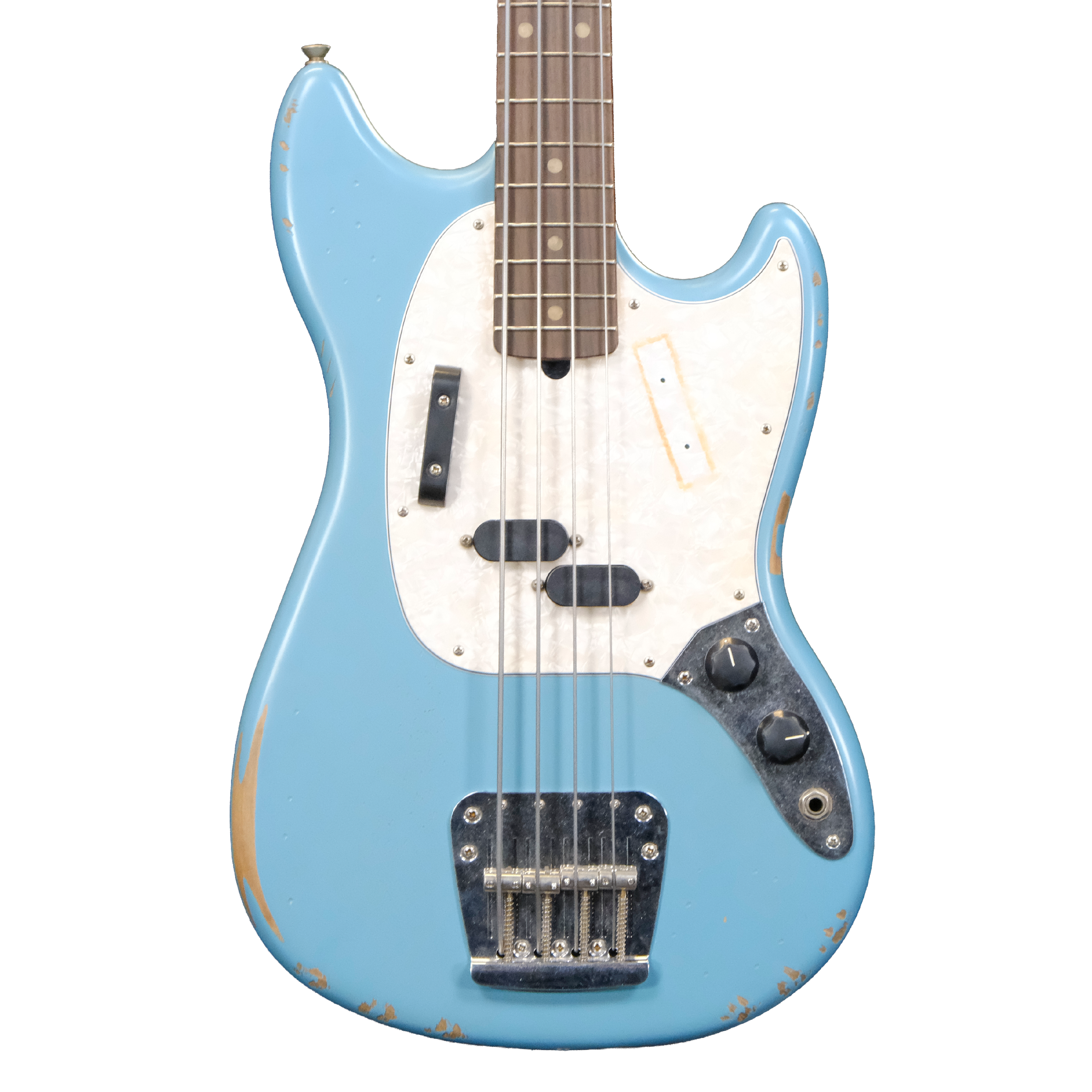 Fender Justin Meldal-Johnsen Road Worn Mustang Bass - Daphne Blue