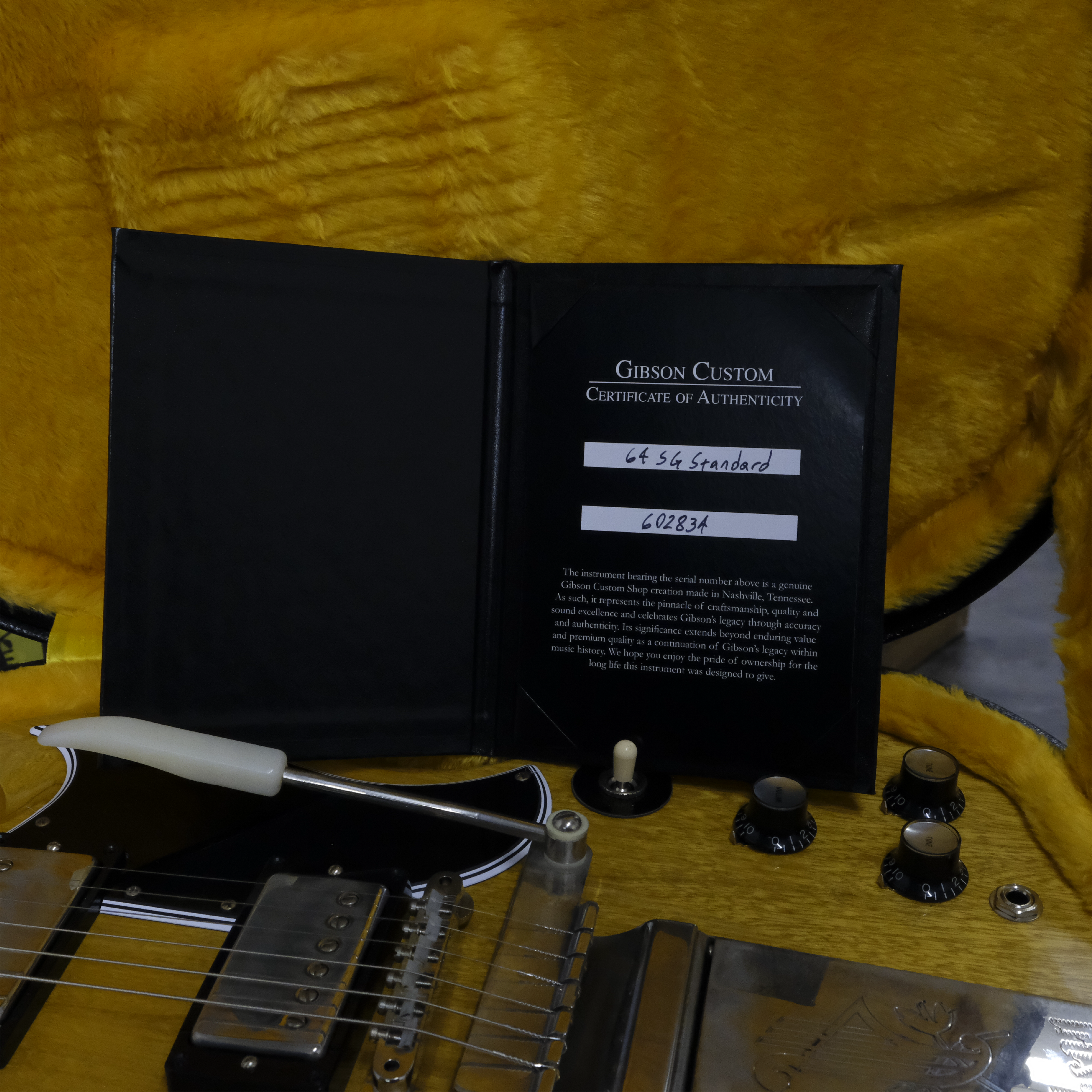 Gibson Custom Shop Limited Edition 1964 SG Standard Reissue Korina VOS - Antique Natural