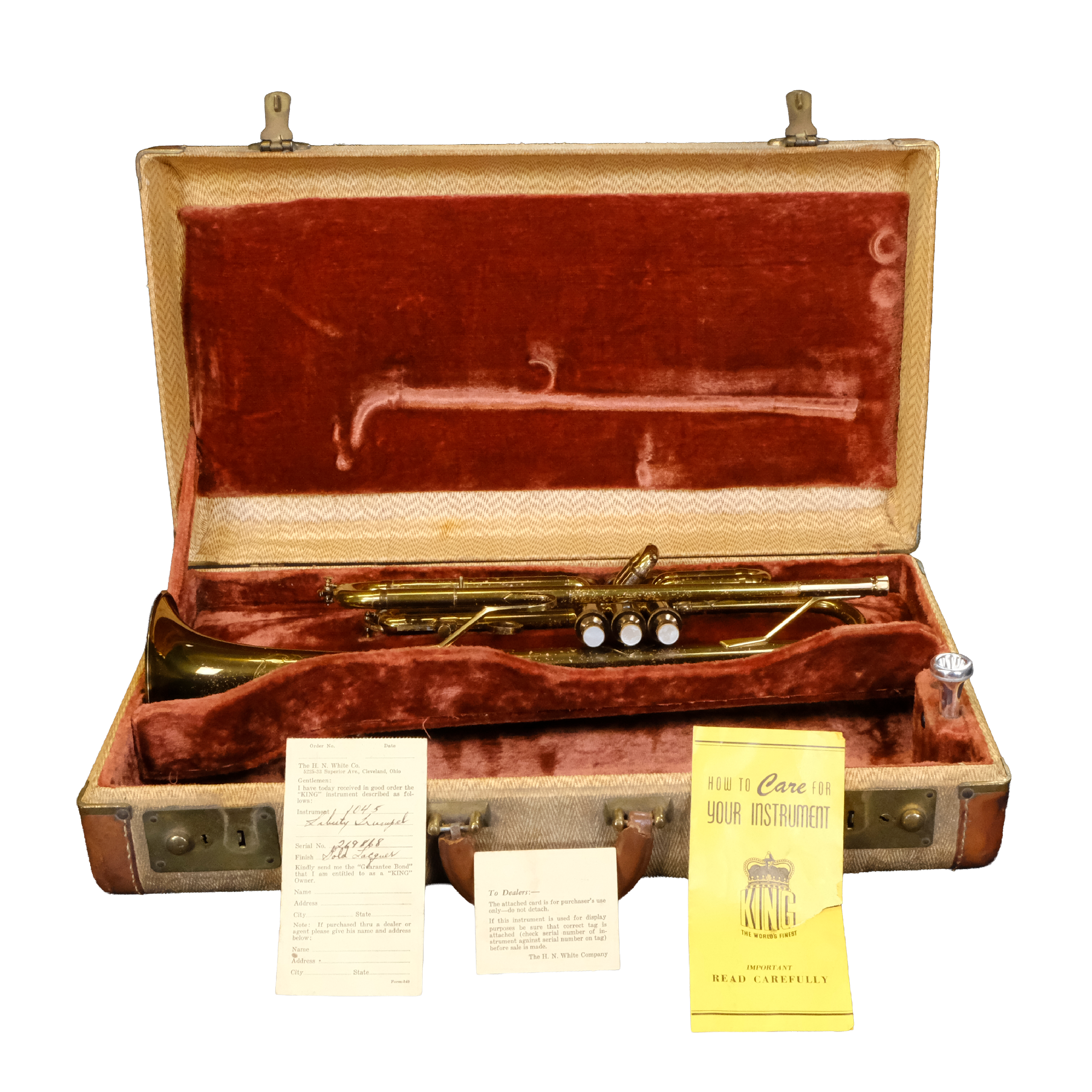 Rare 1945 King Liberty Model 1045 Bb Trumpet