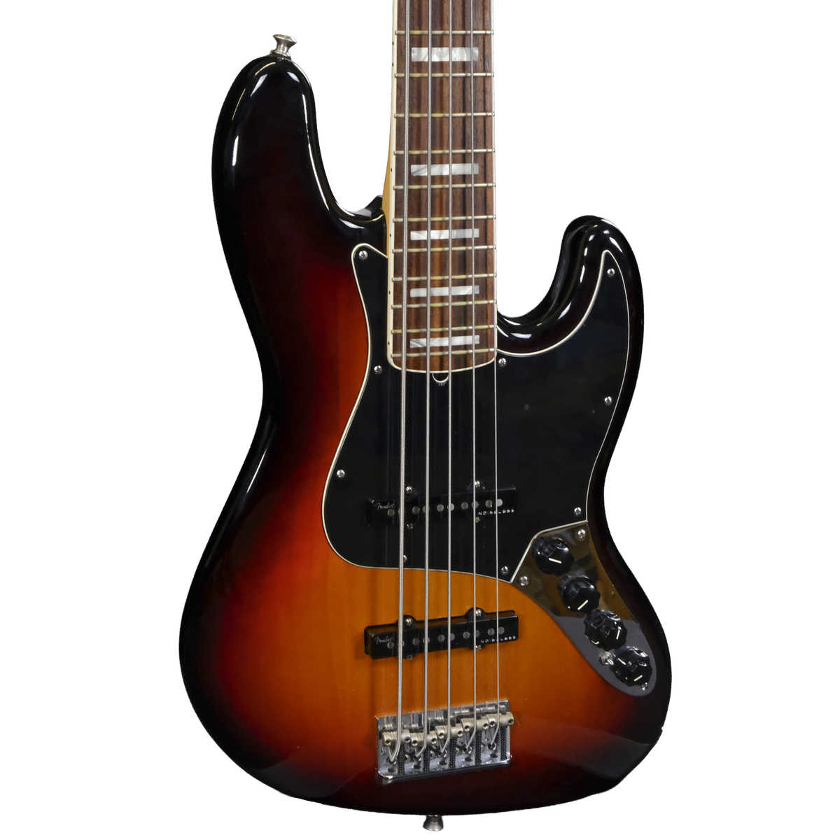 Used 2014 Fender American Deluxe Jazz Bass V - 3-Color Sunburst