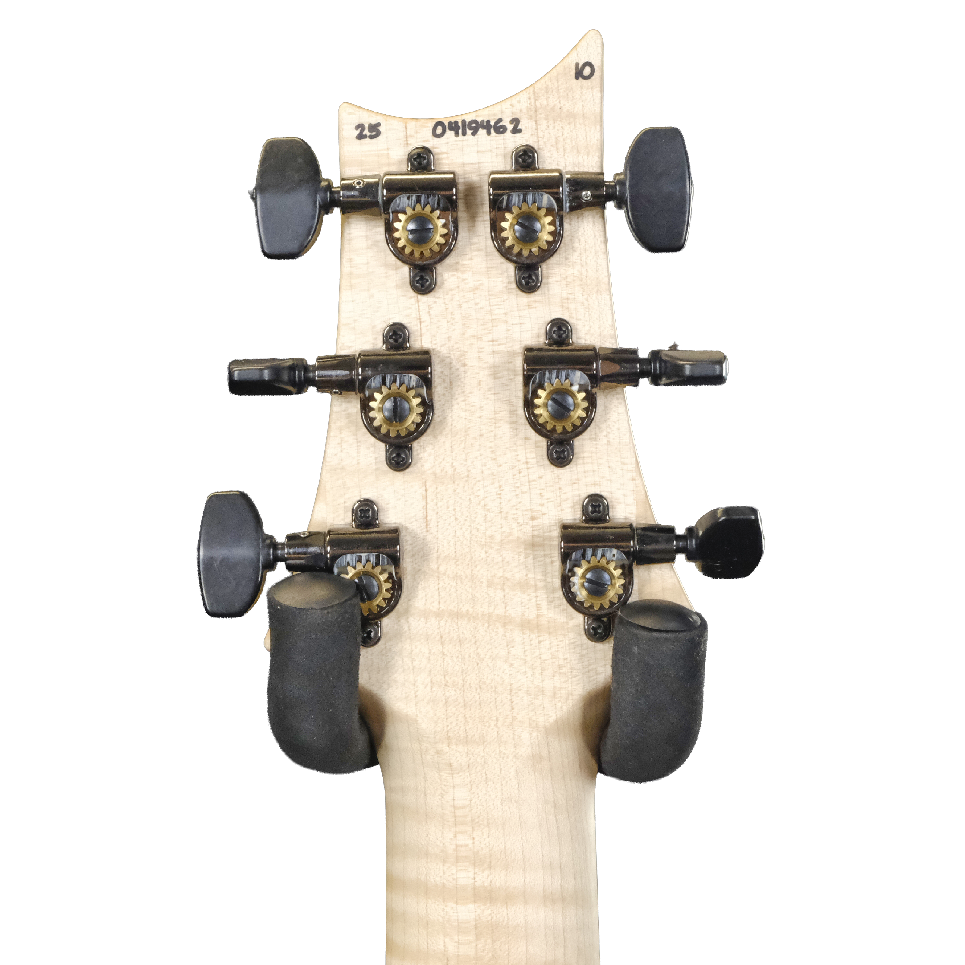 2025 PRS Wood Library Custom 24 10-Top Quilted Maple -  Fire Red Gray Black Fade with Natural Back