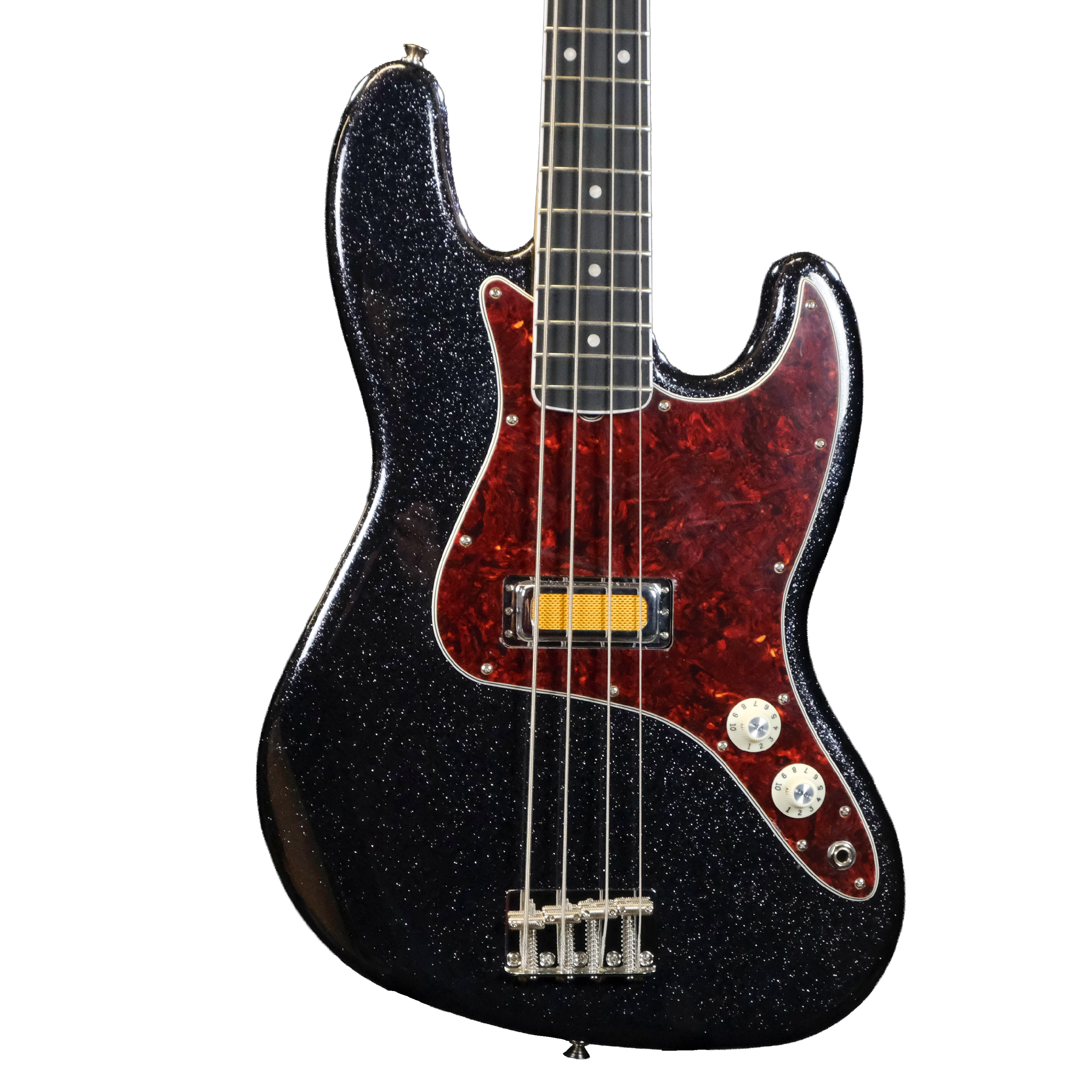 Fender Limited Edition Gold Foil Jazz Bass - Black Sparkle