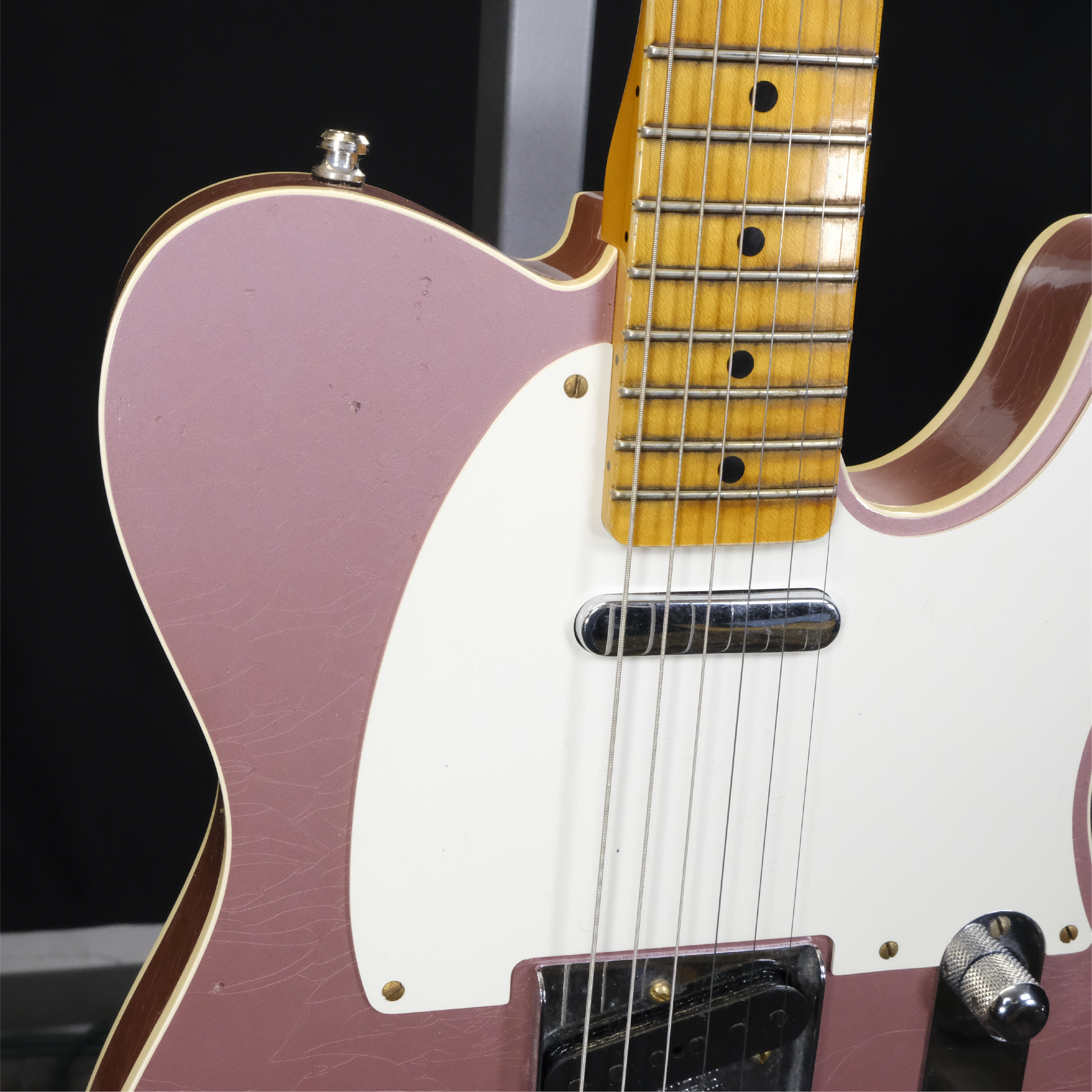 Used Fender Custom Shop 2023 Event Limited Edition Reverse '50s Telecaster Custom Journeyman Relic - Faded Aged Burgundy Mist Metallic