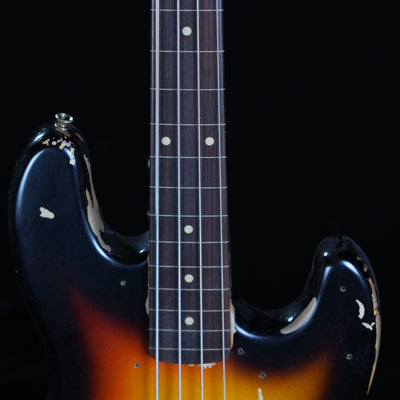 Fender Custom Shop Jaco Pastorius Relic Fretless Jazz Bass Guitar 3-Color Sunburst - Palen Music