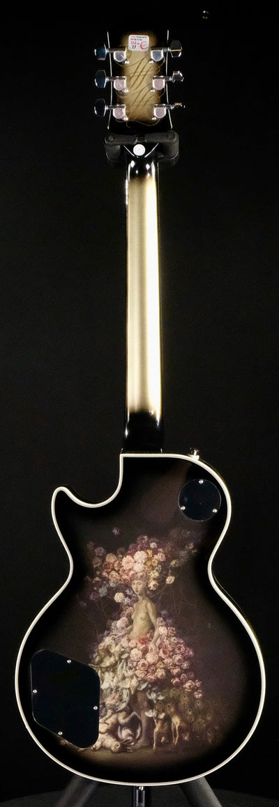 Epiphone Adam Jones Les Paul Custom Art Collection Electric Guitar - Julie Heffernan's "Not Dead Yet," Antique Silverburst - Palen Music
