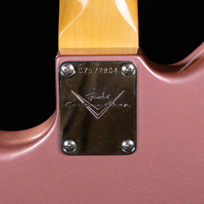 Fender Custom Shop '63 Jaguar DLX Closet Classic Electric Guitar - Aged Burgandy Mist Metallic - Palen Music