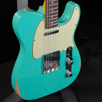 Fender Custom 1964 Telecaster Relic Electric Guitar - Rosewood Fingerboard, Aged Sea Foam Green - Palen Music