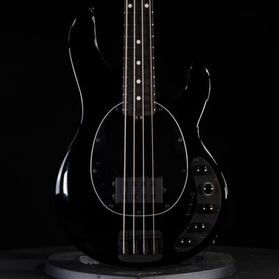 Ernie Ball Music Man DarkRay Bass Guitar -Obsidian Black with Ebony Fingerboard - Palen Music