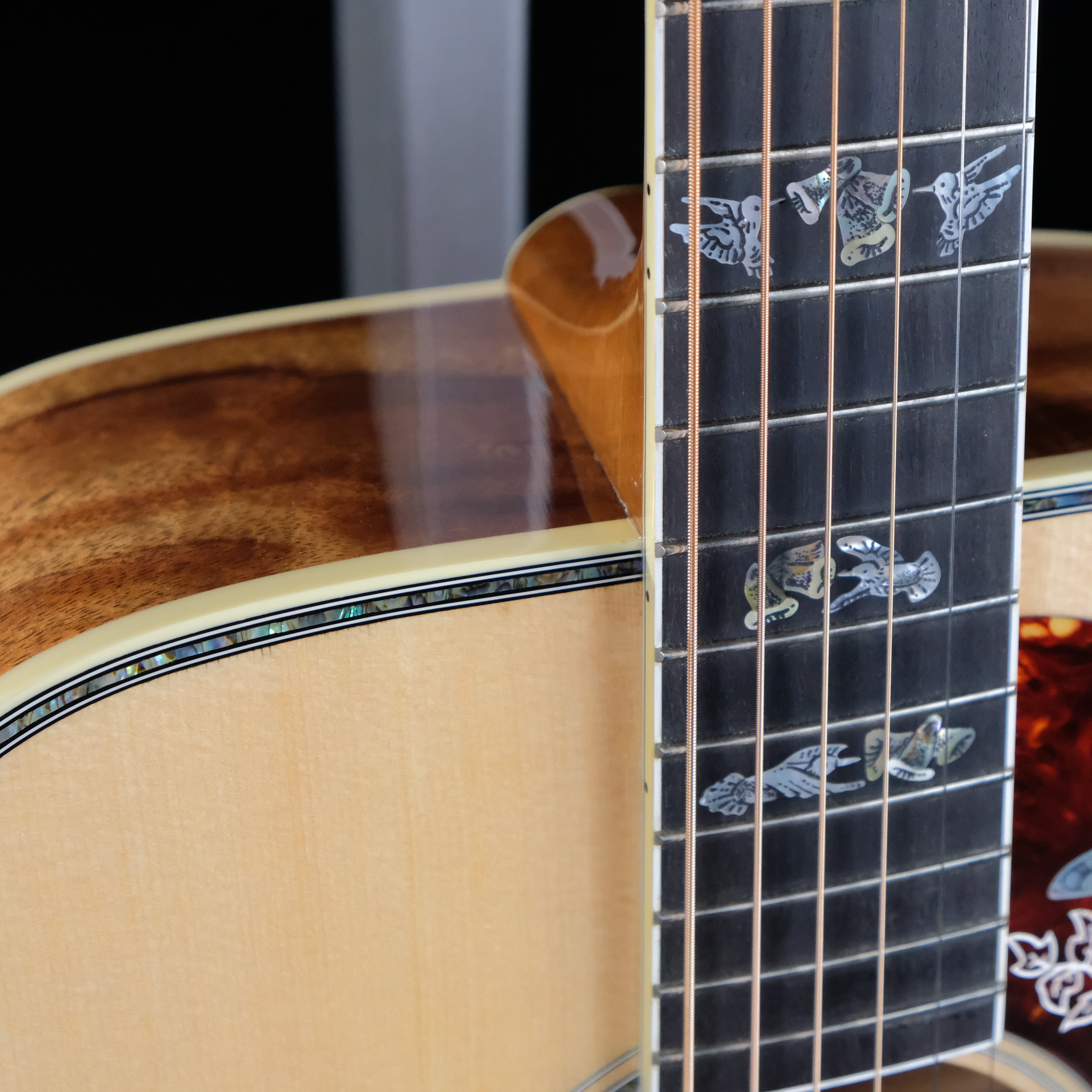 Gibson Hummingbird Custom Koa Acoustic Guitar - Antique Natural - Palen Music