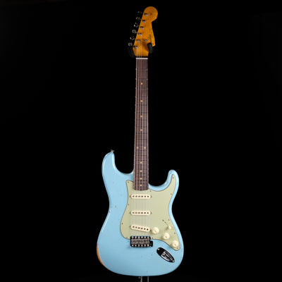Fender Late-1962 Stratocaster Relic Electric Guitar w/ Closet Classic Hardware - Faded Aged Daphne Blue - Palen Music