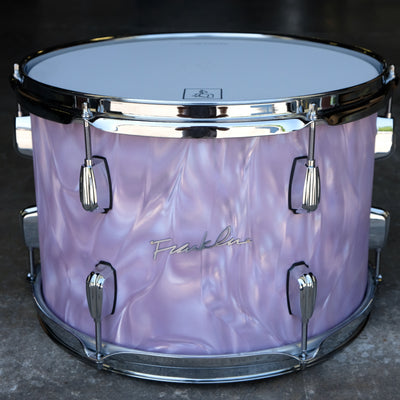 Franklin Drum Company Mahogany 3pc Shell Kit 13/16/22 - Purple Satin Flame - Palen Music