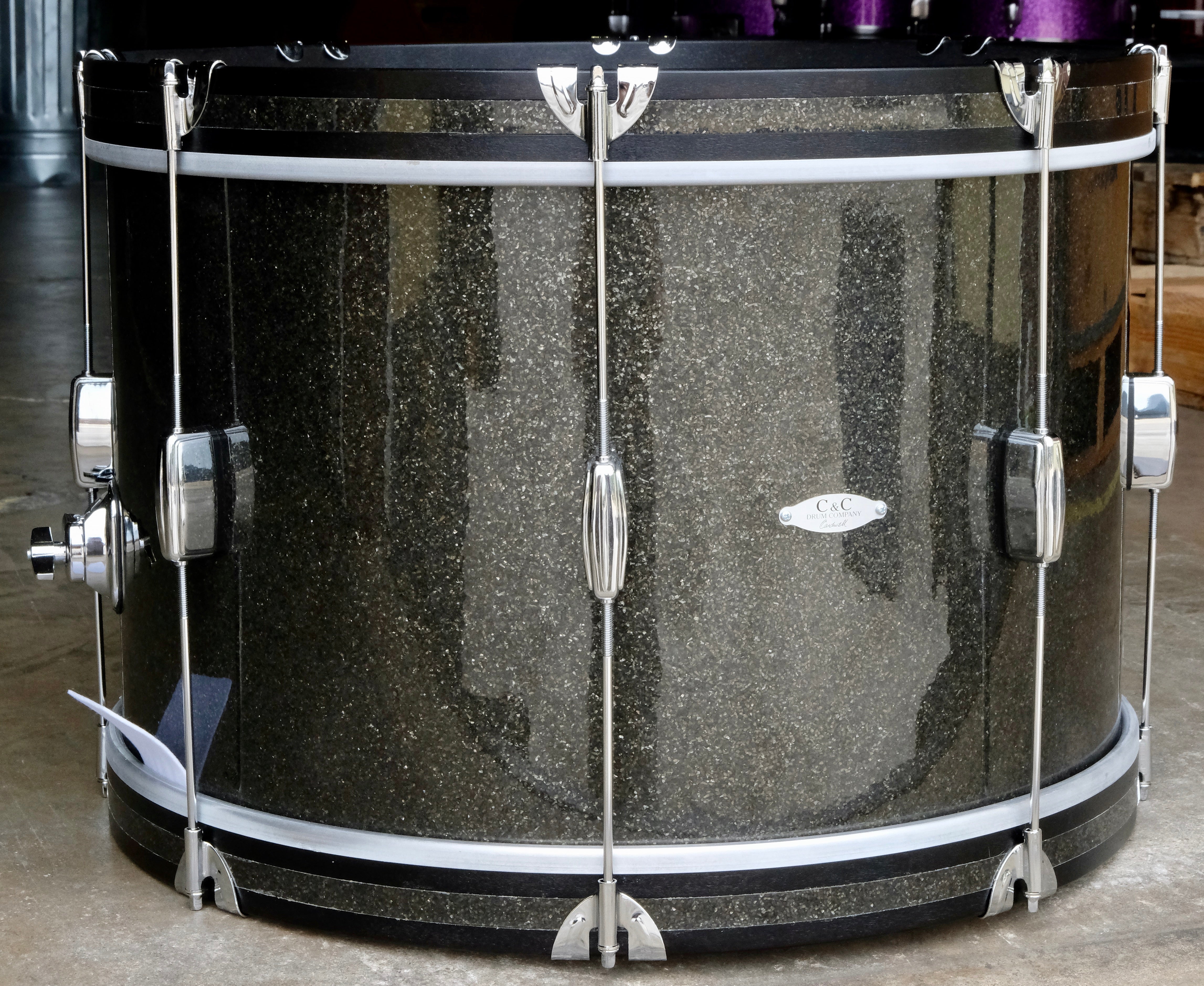 C&C Drum Co Player Date I Big Beat Shell Pack 22, 16, 13 - Grey Glass Glitter - Palen Music