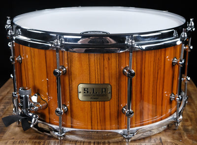 Tama S.L.P. G-Maple Snare Drum Limited-edition - 7-inch x 14-inch, Gloss Natural Zebrawood - Palen Music