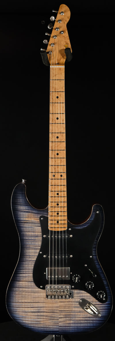 LsL Instruments Saticoy DX HSS 22 Fret Electric Guitar "Levi" -  Faded Trans Denim Blue Burst - Palen Music
