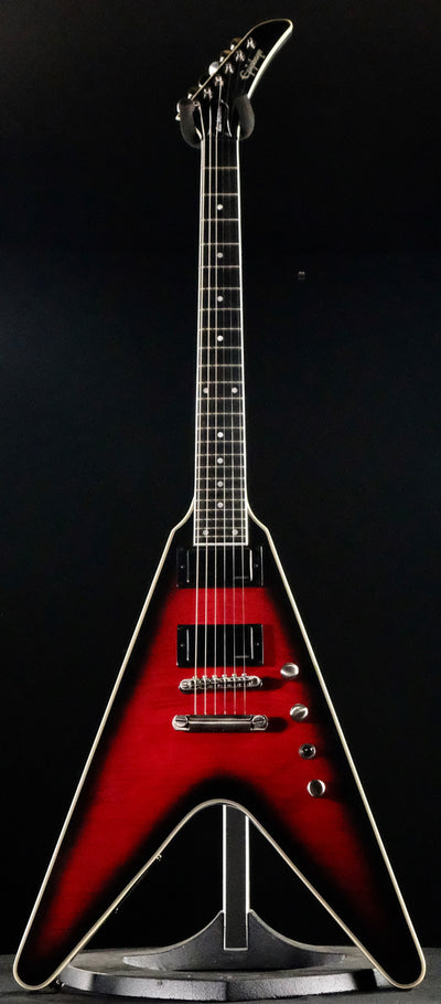 Epiphone Dave Mustaine Prophecy Flying V Figured Electric Guitar - Aged Dark Red Burst - Palen Music