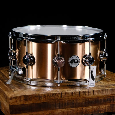 DW Collector's Series Metal Snare Drum - 6.5-inch x 14-inch - Brushed Bell Bronze - Palen Music