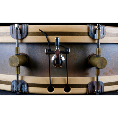 A&F Drum Co 4x18 Gunshot Snare (Raw Brass) with Stand - Palen Music