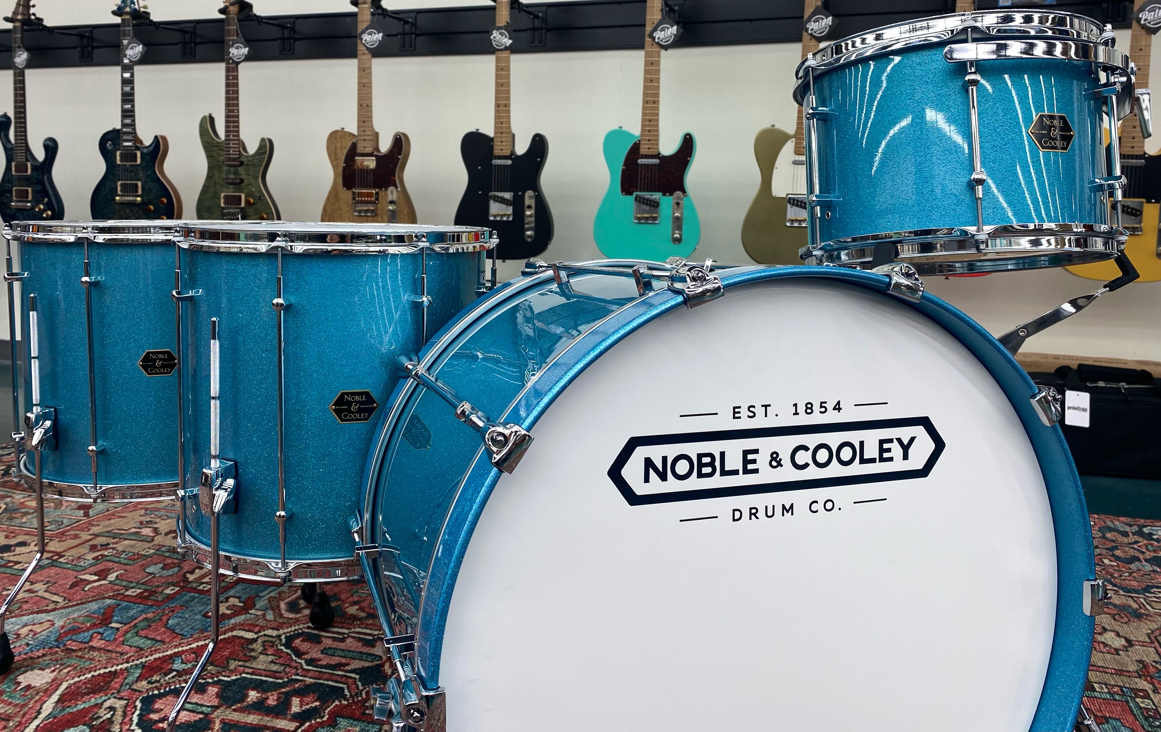 Noble & Cooley Walnut Classic Series Shell Kit 24, 13, 16, 18 - Light Cairo Blue - Palen Music