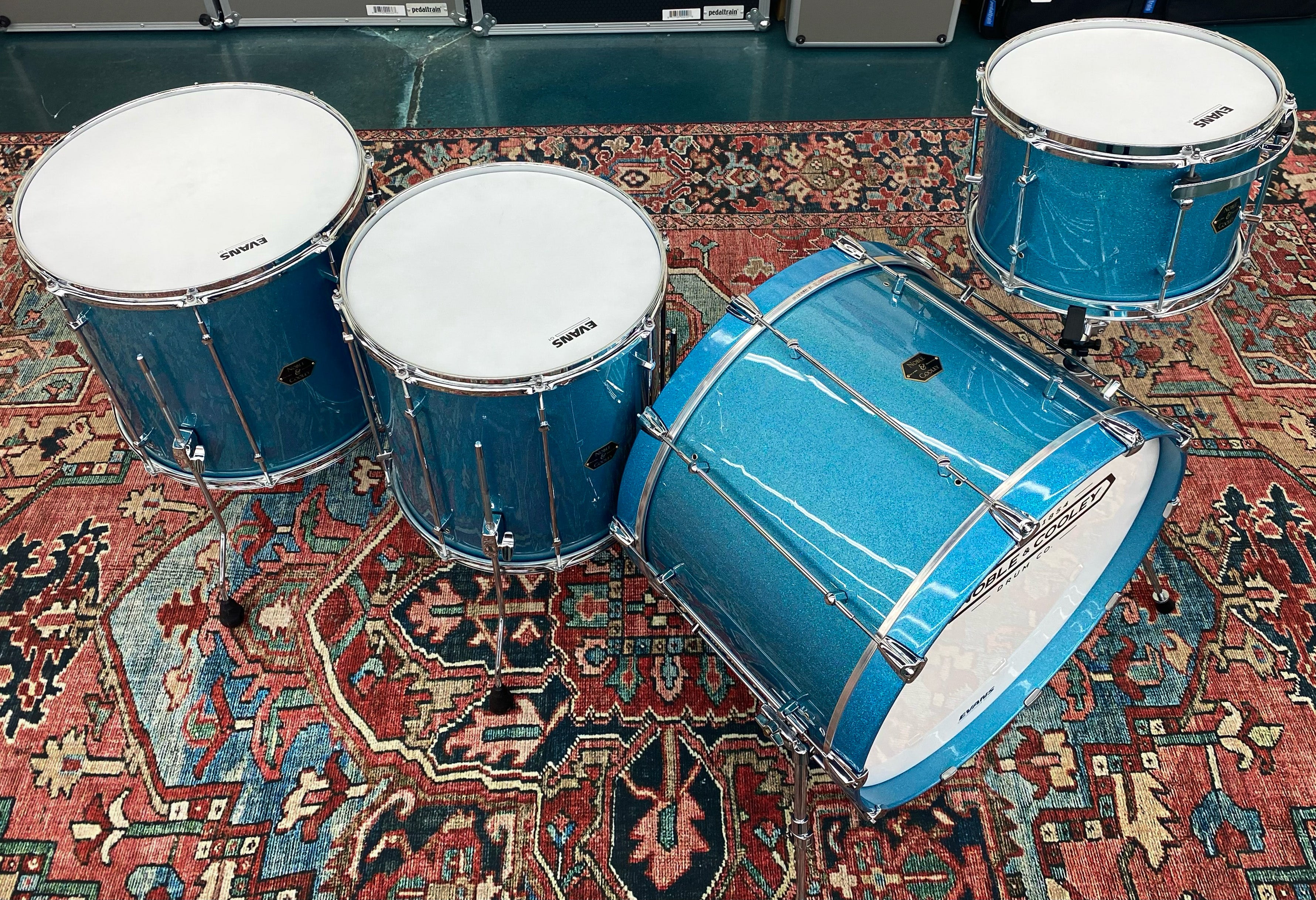 Noble & Cooley Walnut Classic Series Shell Kit 24, 13, 16, 18 - Light Cairo Blue - Palen Music
