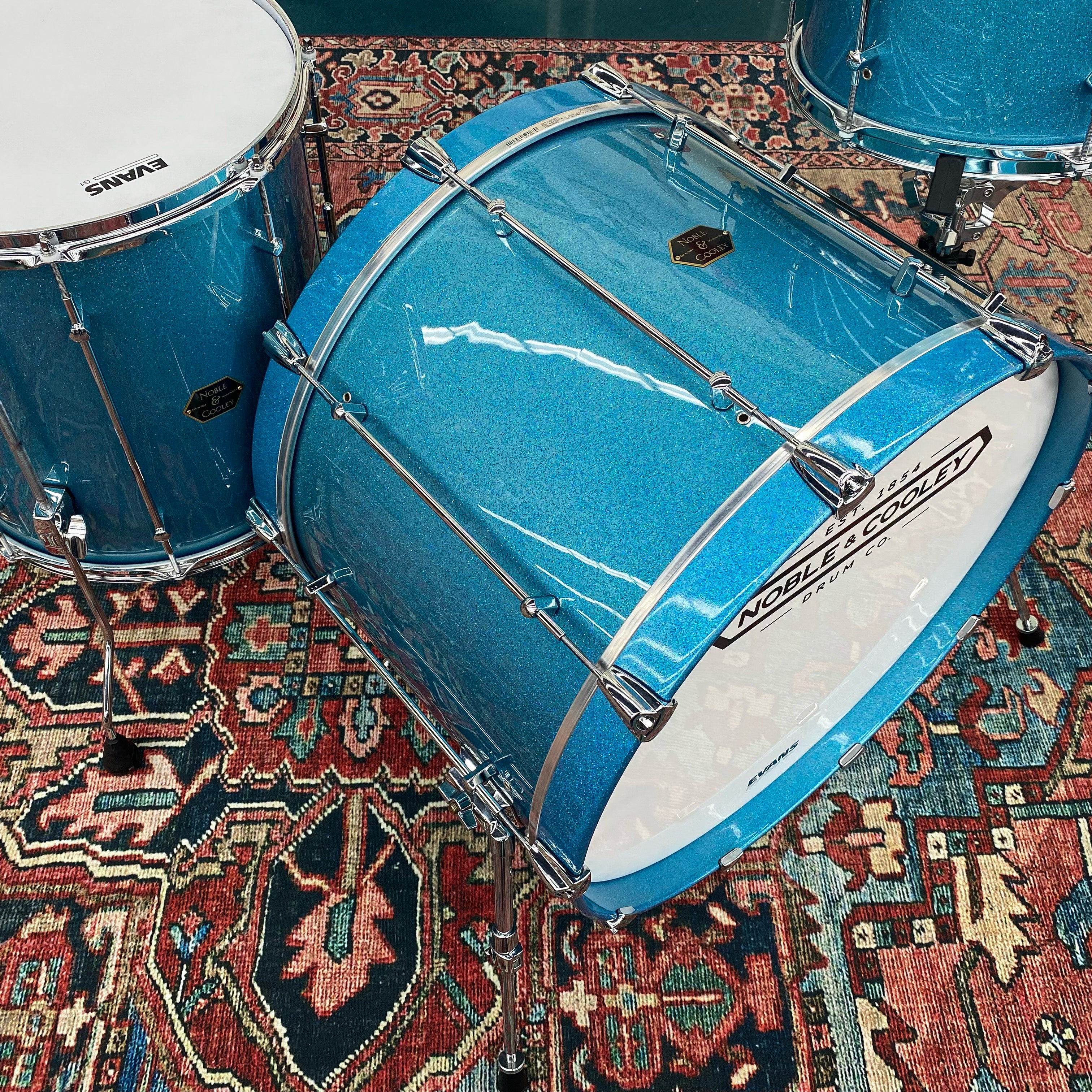 Noble & Cooley Walnut Classic Series Shell Kit 24, 13, 16, 18 - Light Cairo Blue - Palen Music