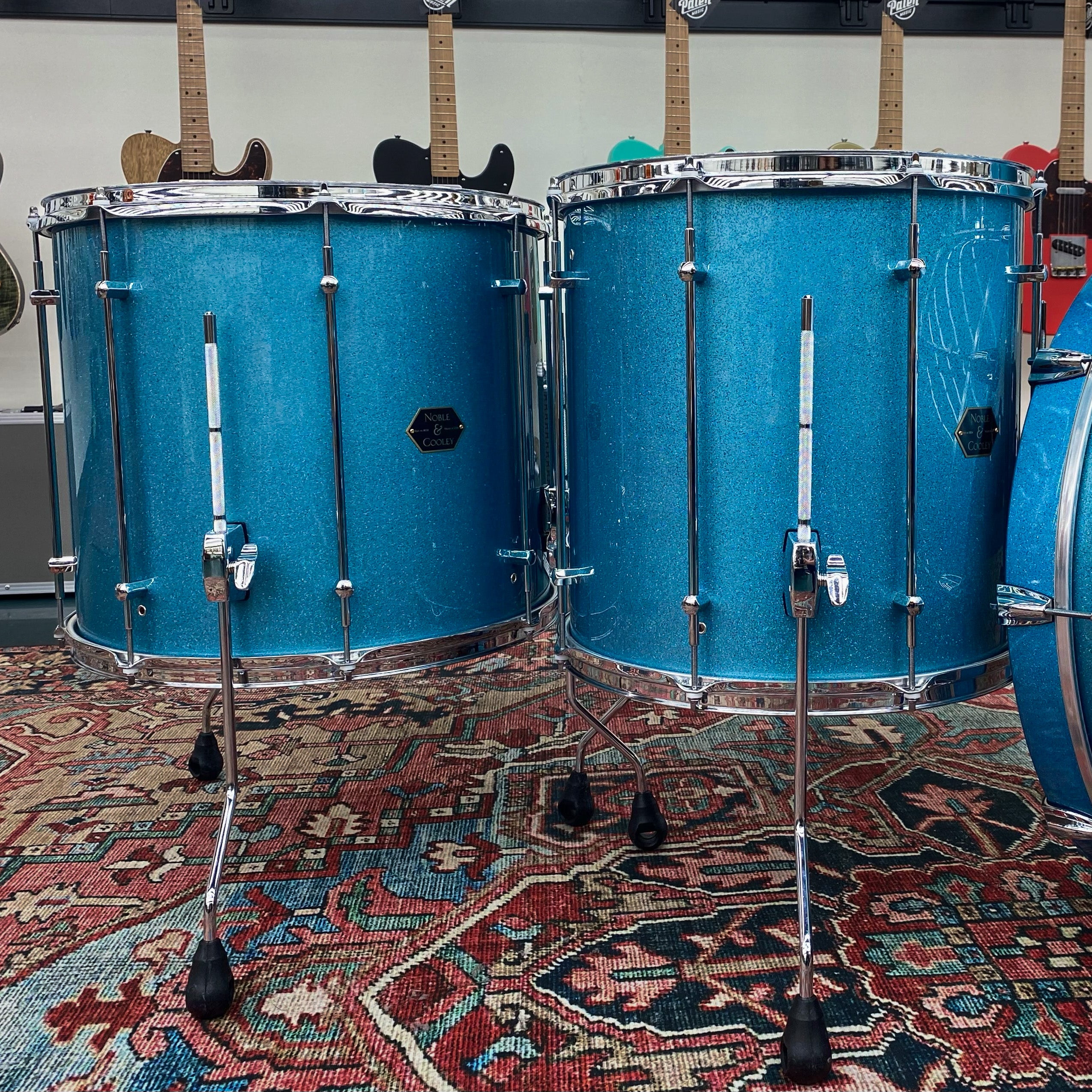 Noble & Cooley Walnut Classic Series Shell Kit 24, 13, 16, 18 - Light Cairo Blue - Palen Music