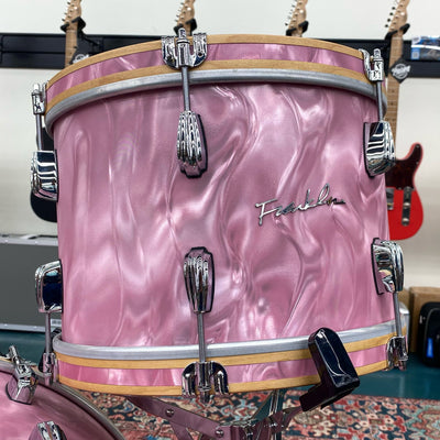Franklin Drum Company Mahogany 3pc Shell Kit 13/16/22 - Pink Satin Flame - Palen Music