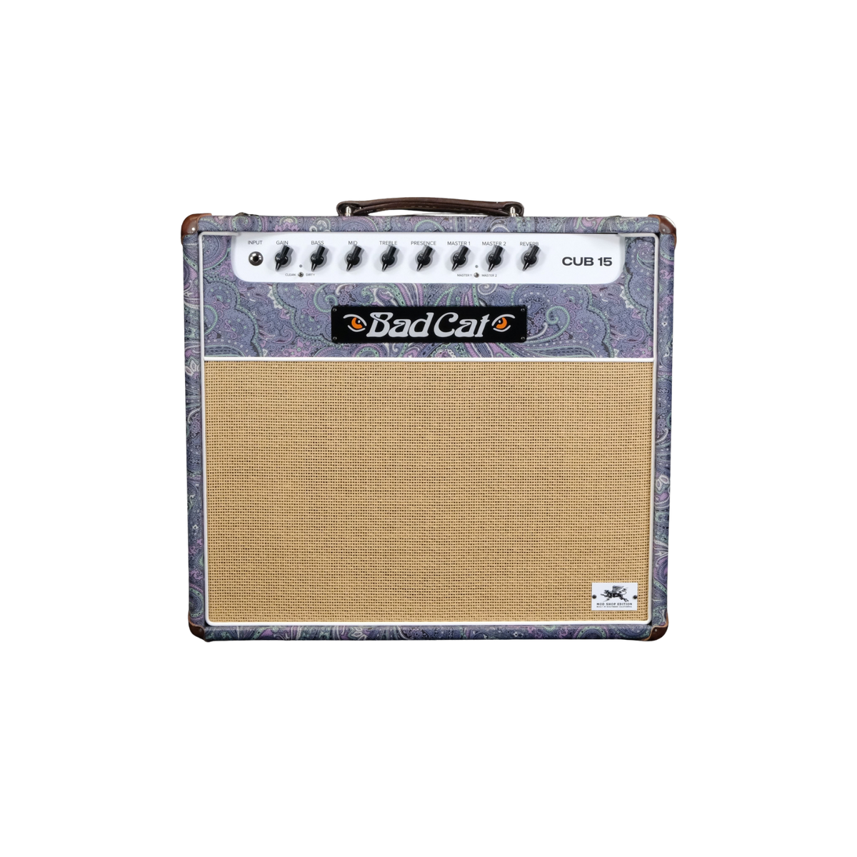 Bad Cat Cub 15 Mod Shop Edition - Custom Purple Paisley with Wheat Grill