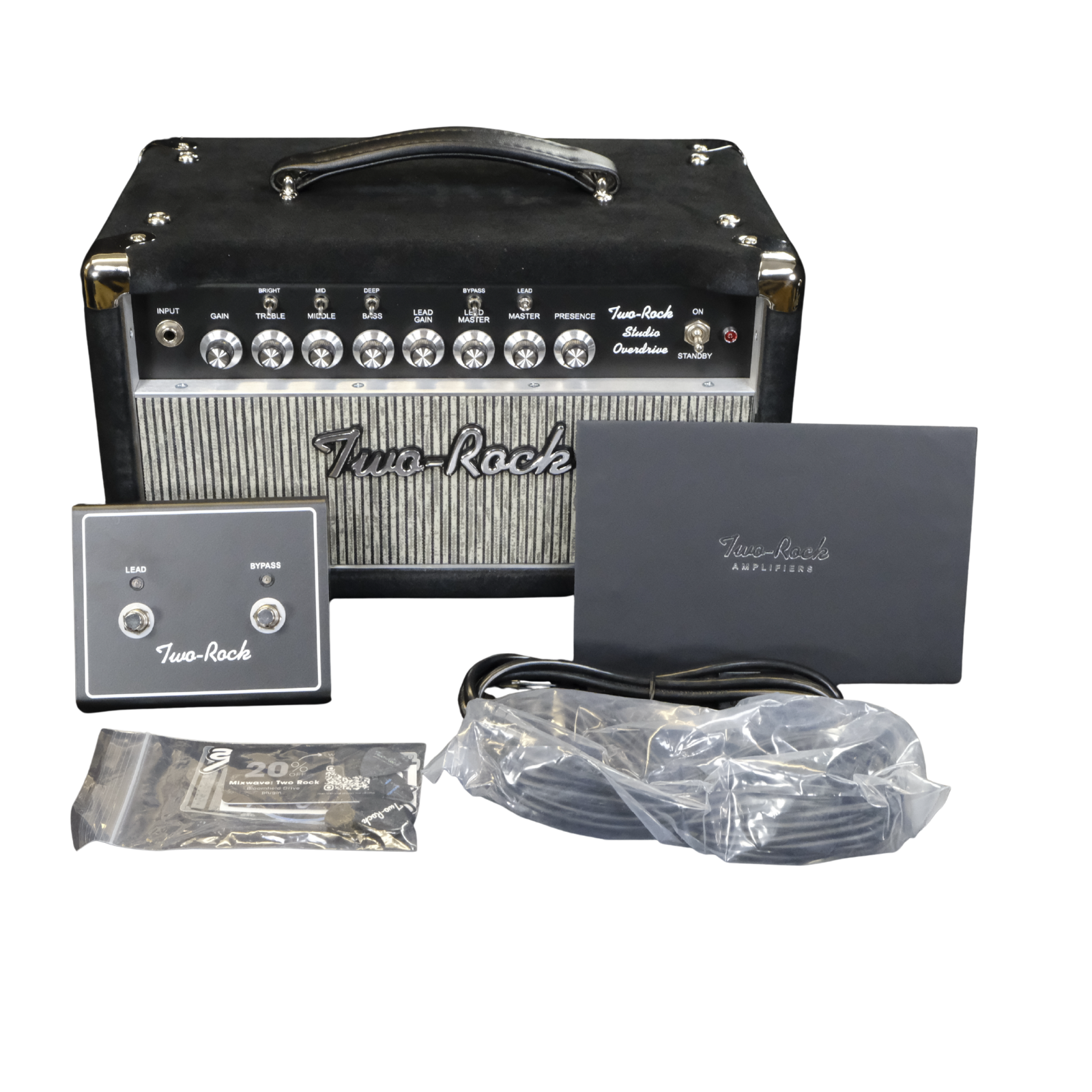 Two-Rock Studio Overdrive Head - Black Suede with Grey Pinstripe